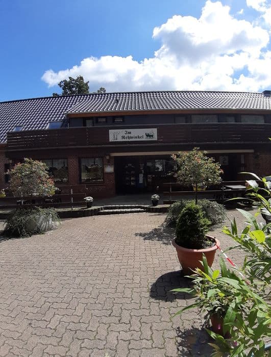 Eingang der Gasthaus-Pension "Im Rehwinkel" in Soltau