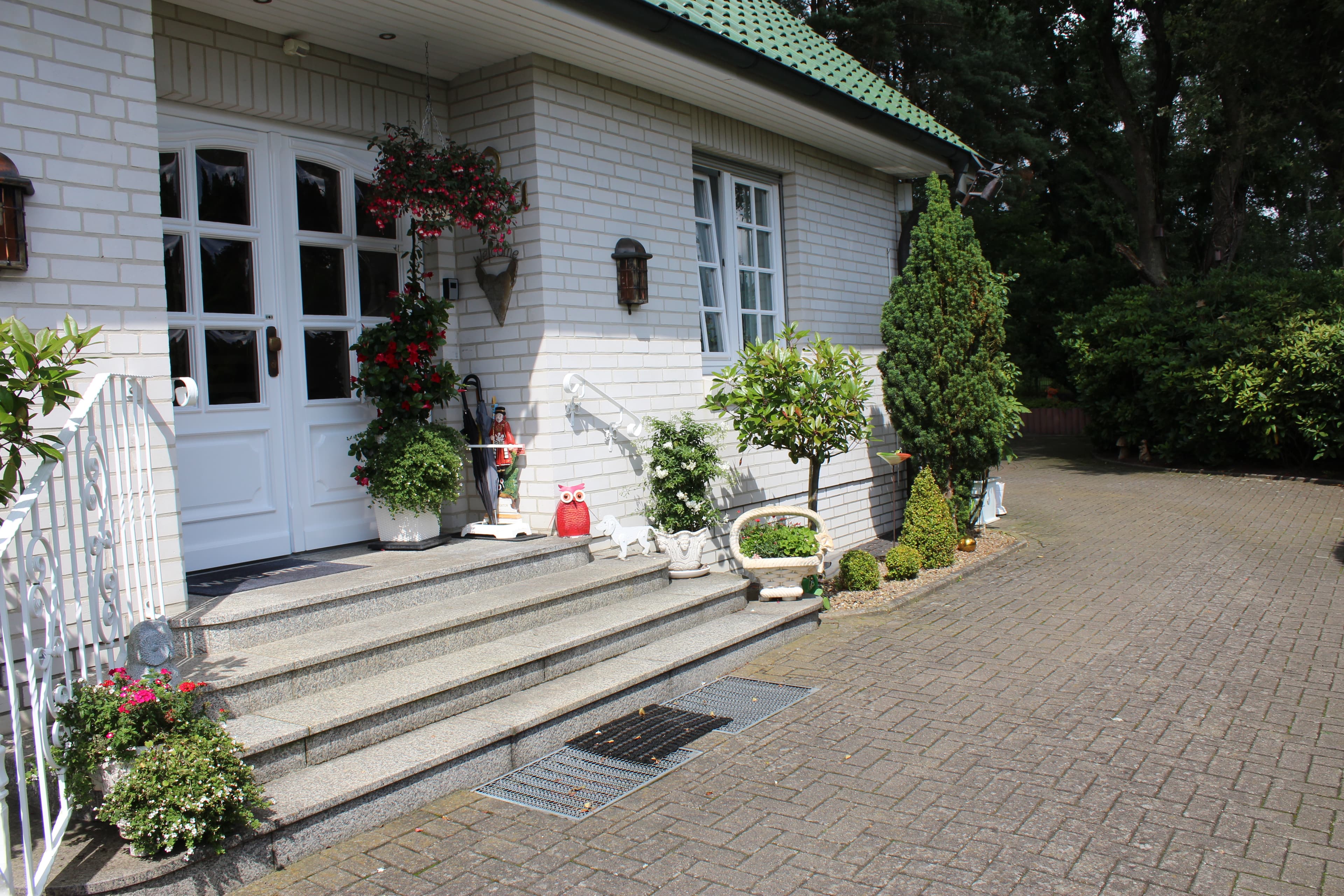 Hauseingang der Ferienwohnung Landhaus Gartenstraße in Bispingen