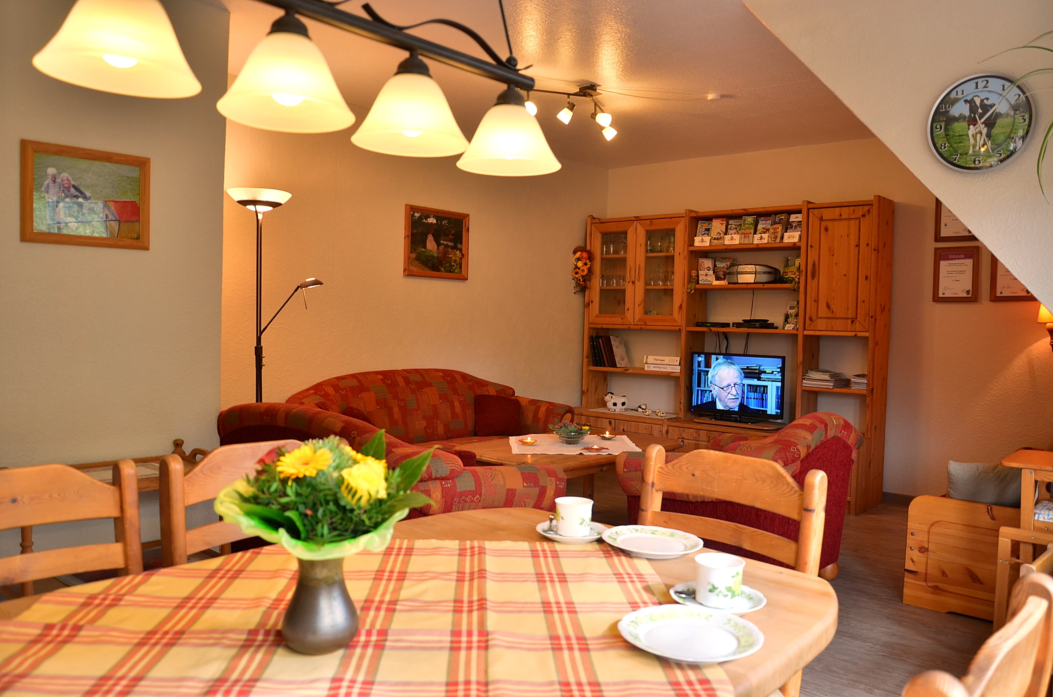 Essbereich auf dem Ferienhof Fegebank in Grethem