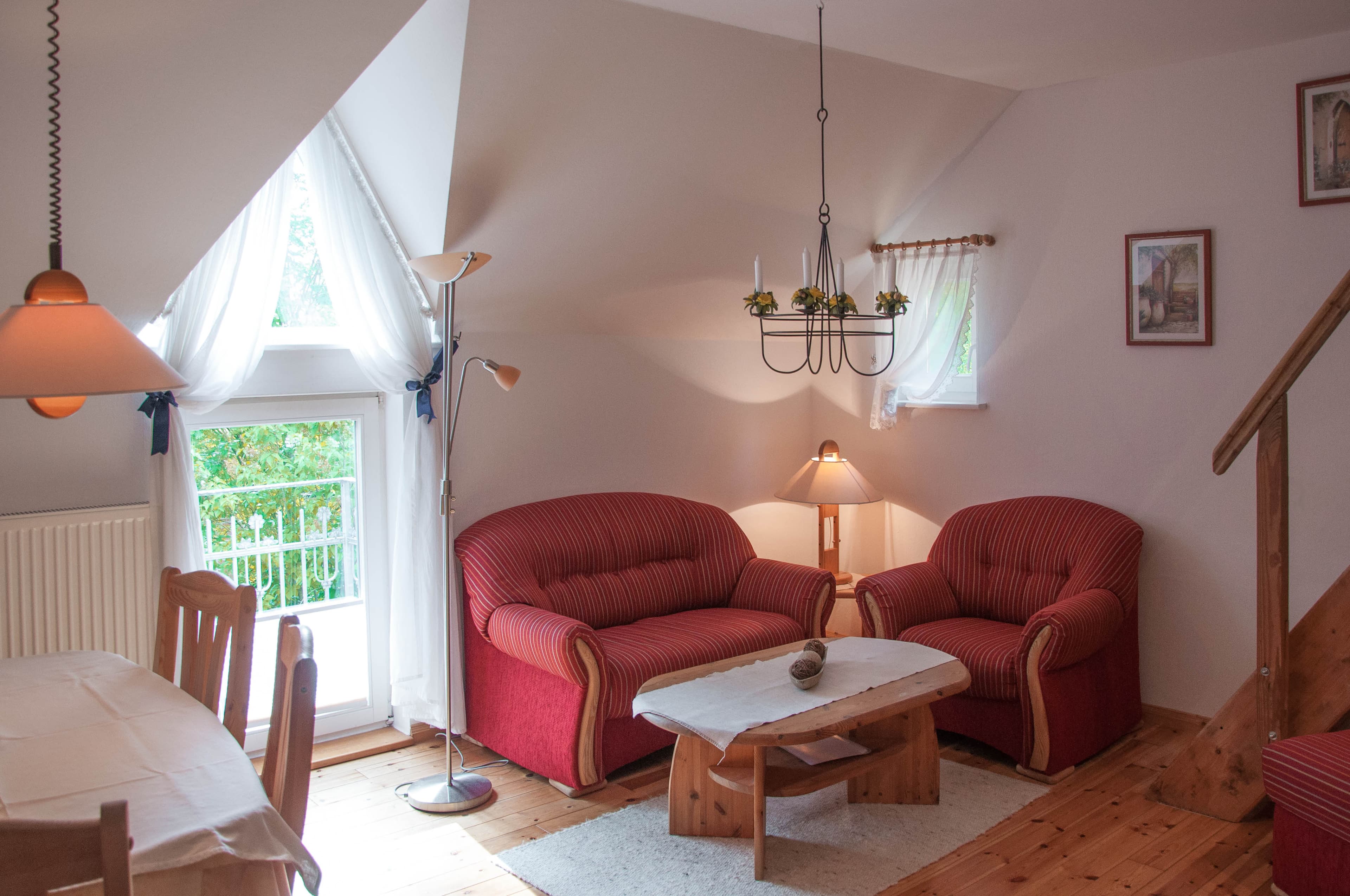 Wohnzimmer in der Ferienwohnung Bultmanns Hof