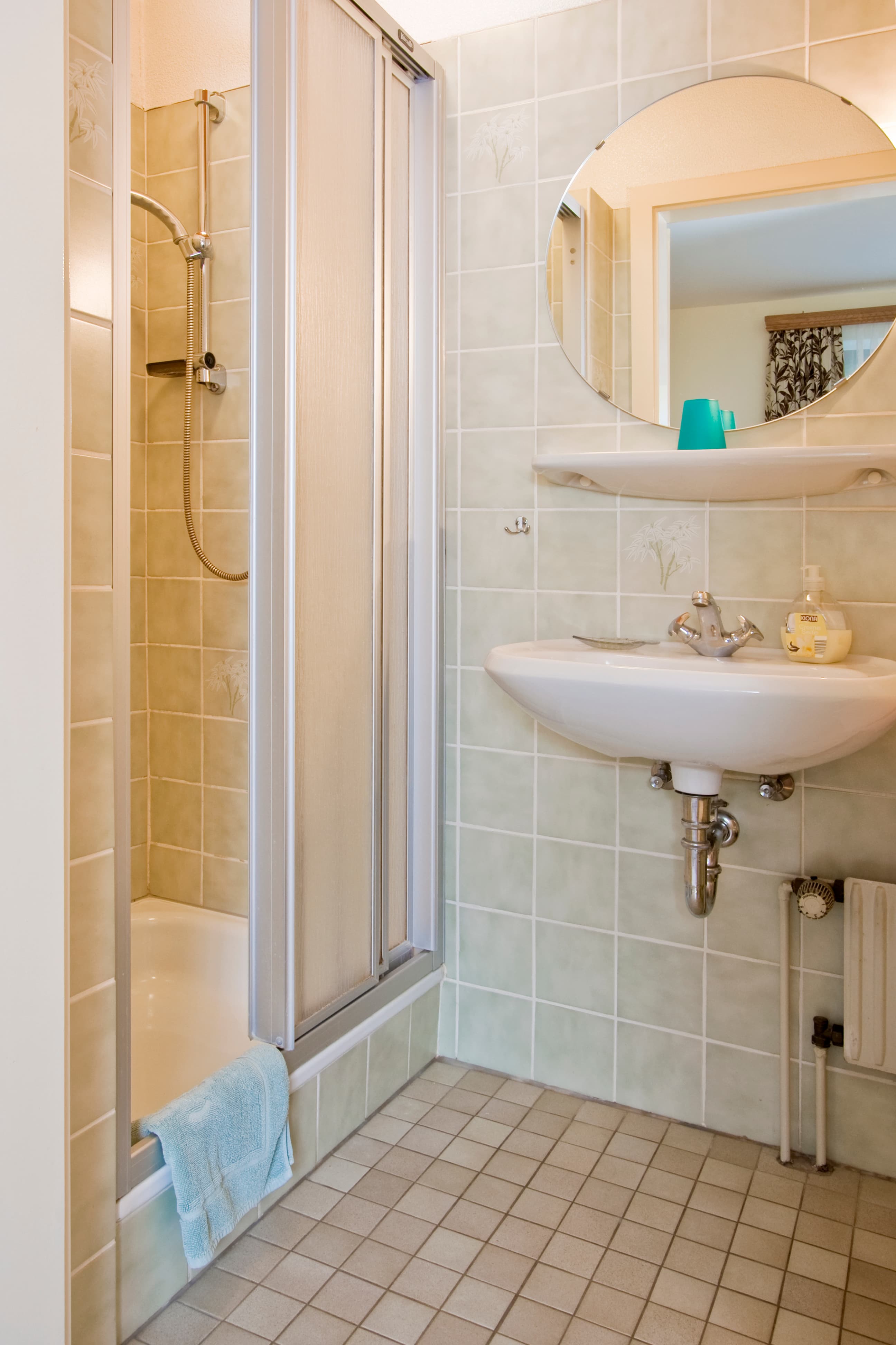 Bad in den Gästezimmern auf dem Ferienhof Rademacher in Jesteburg