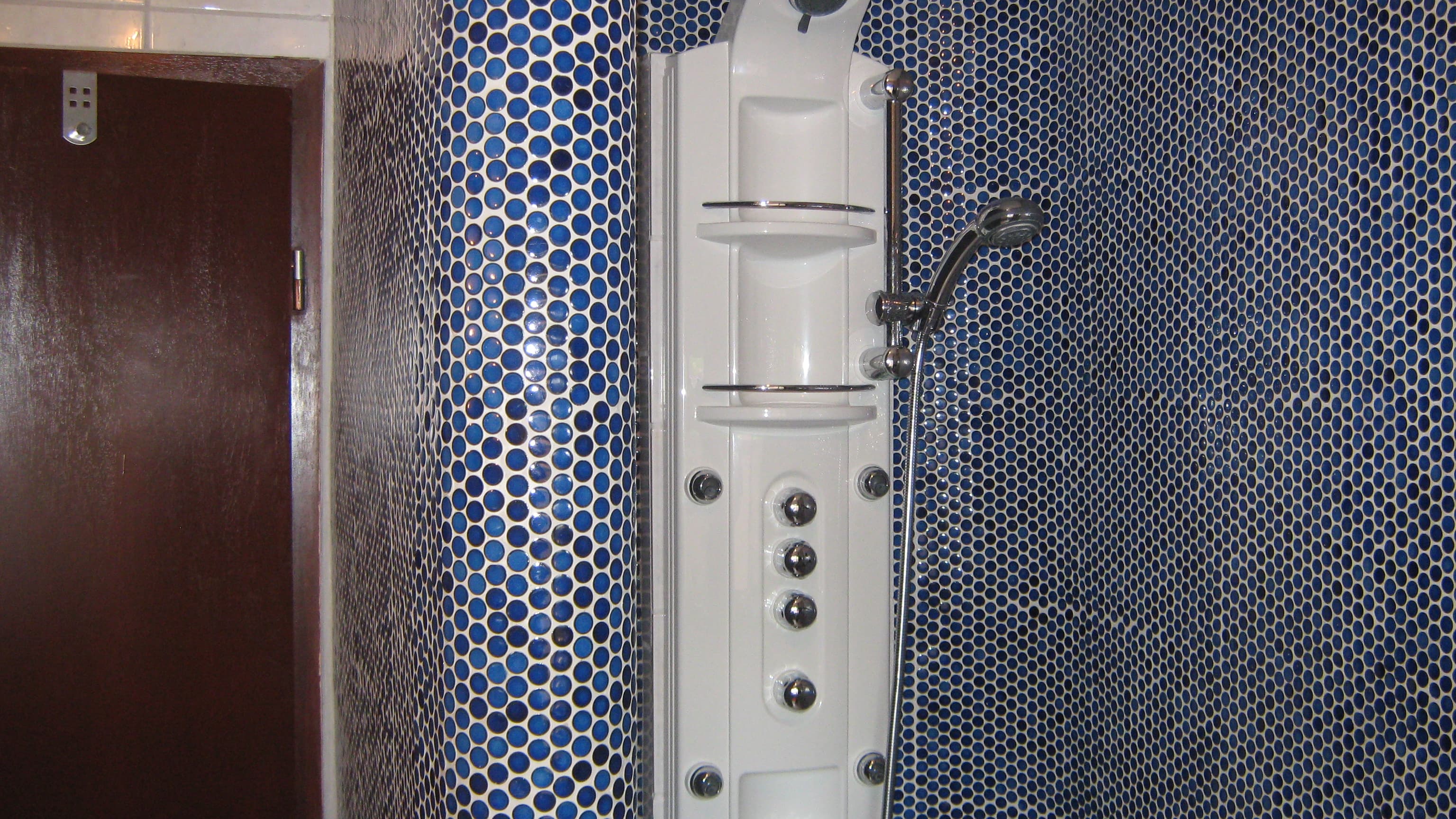 Dusche in dem Privatzimmer Ball in Bad Bodenteich