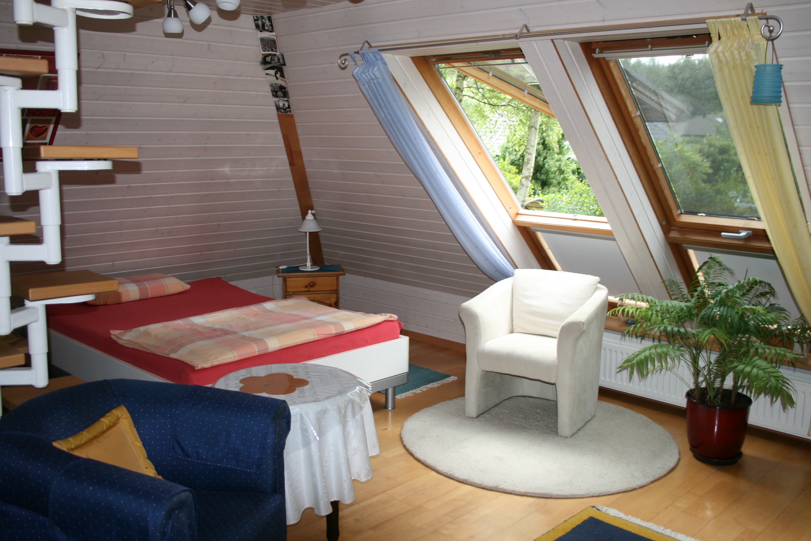 Schlafzimmer in der Ferienwohnung Fricke in Embsen