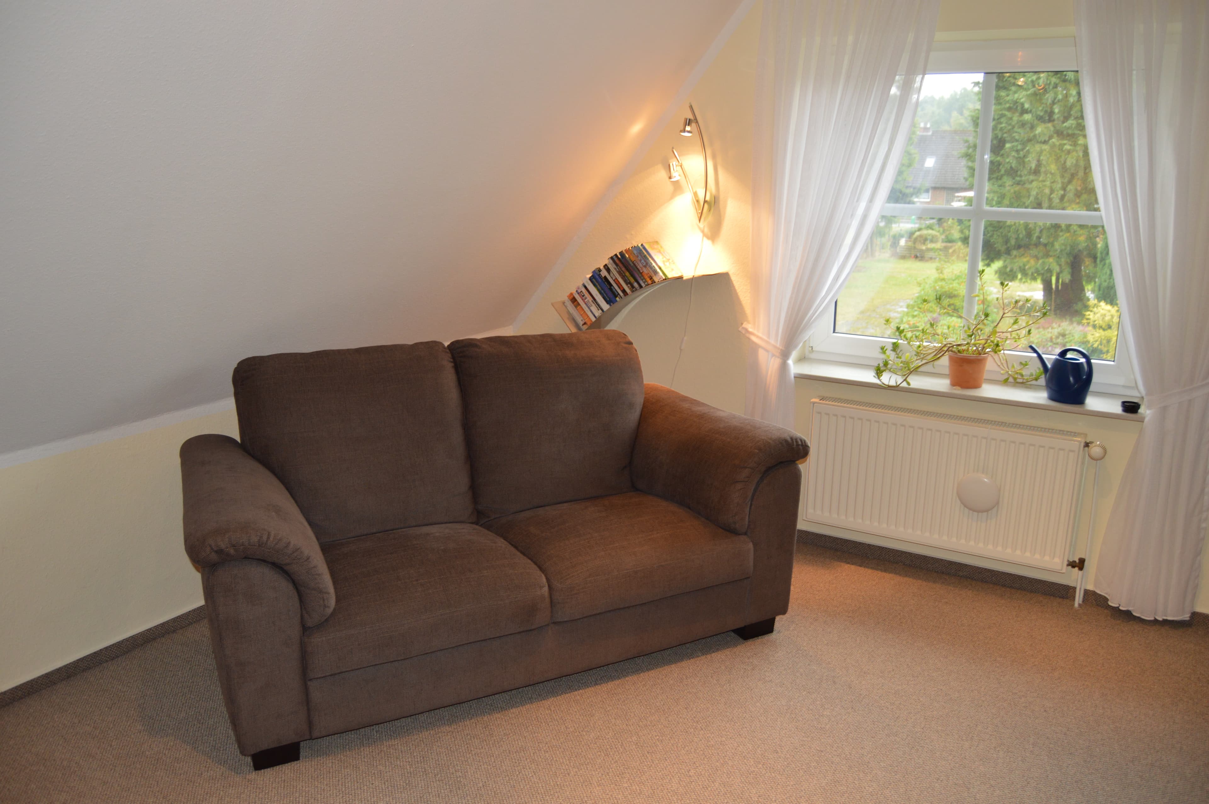 Das Wohnzimmer in der Ferienwohnung Heidegeist in Neuenkirchen