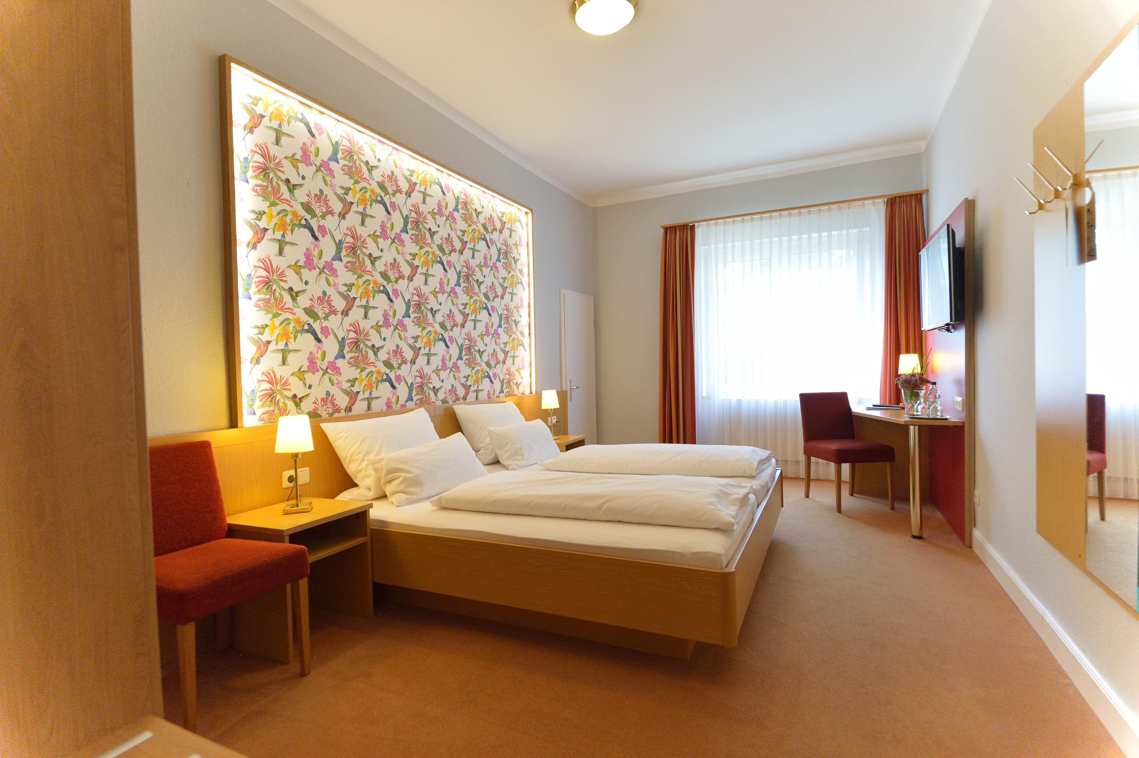 Doppelzimmer im Haupthaus des Hotels Allerhof in Frankenfeld