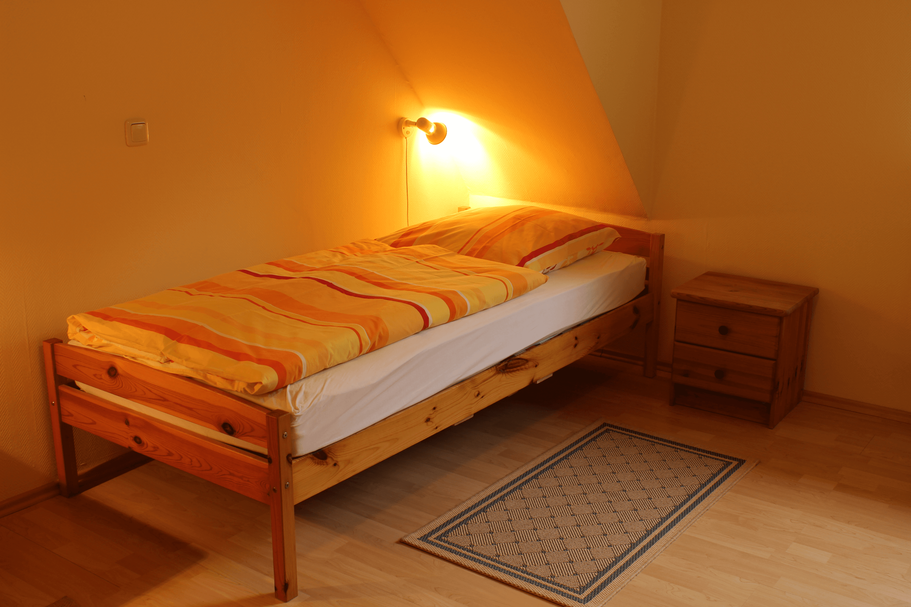 Schlafzimmer in der Ferienwohnung Hof Diestel