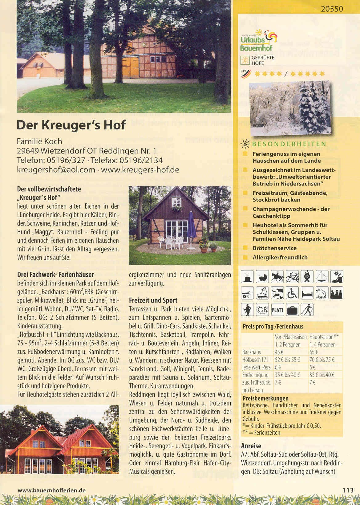 Kreuger's Hof *****/****