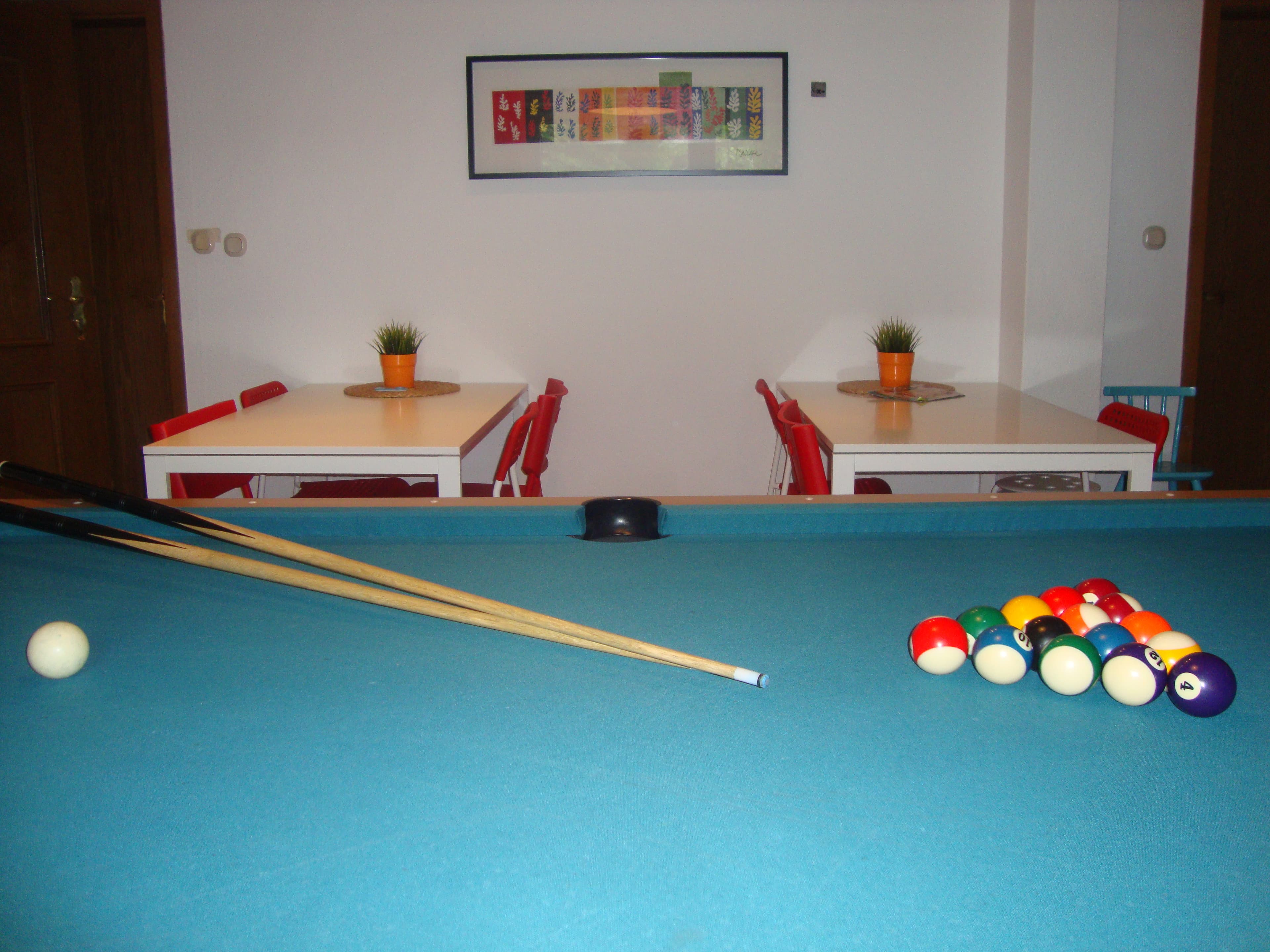 Billardtisch in dem Scharnebecker Gästehaus in Scharnebeck