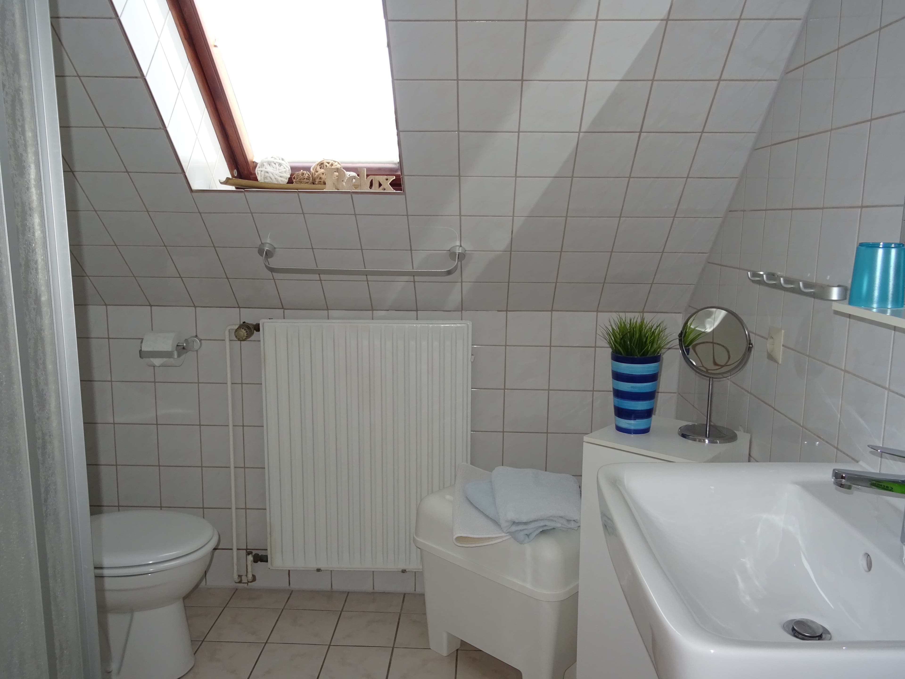 Bad in dem Apartment 2 des Scharnebecker Gästehauses in Scharnebeck