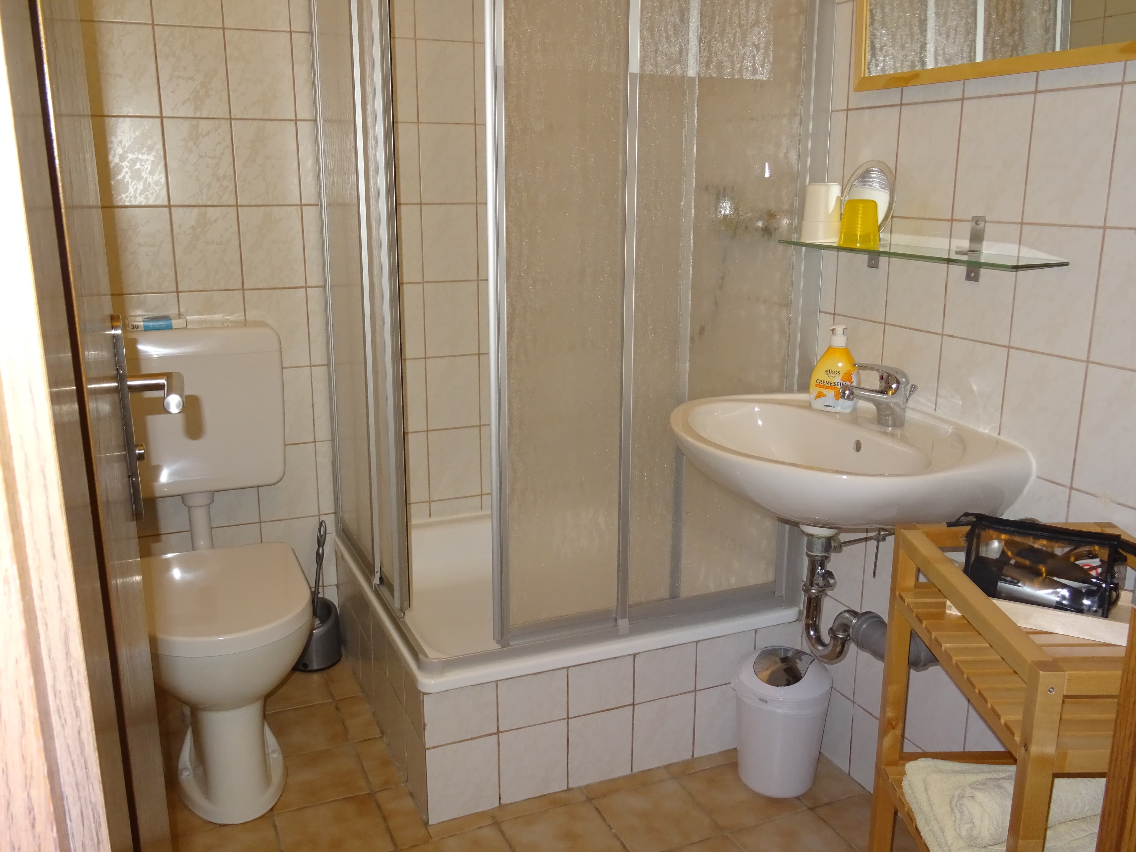 Bad in dem Apartment 5 des Scharnebecker Gästehauses in Scharnebeck