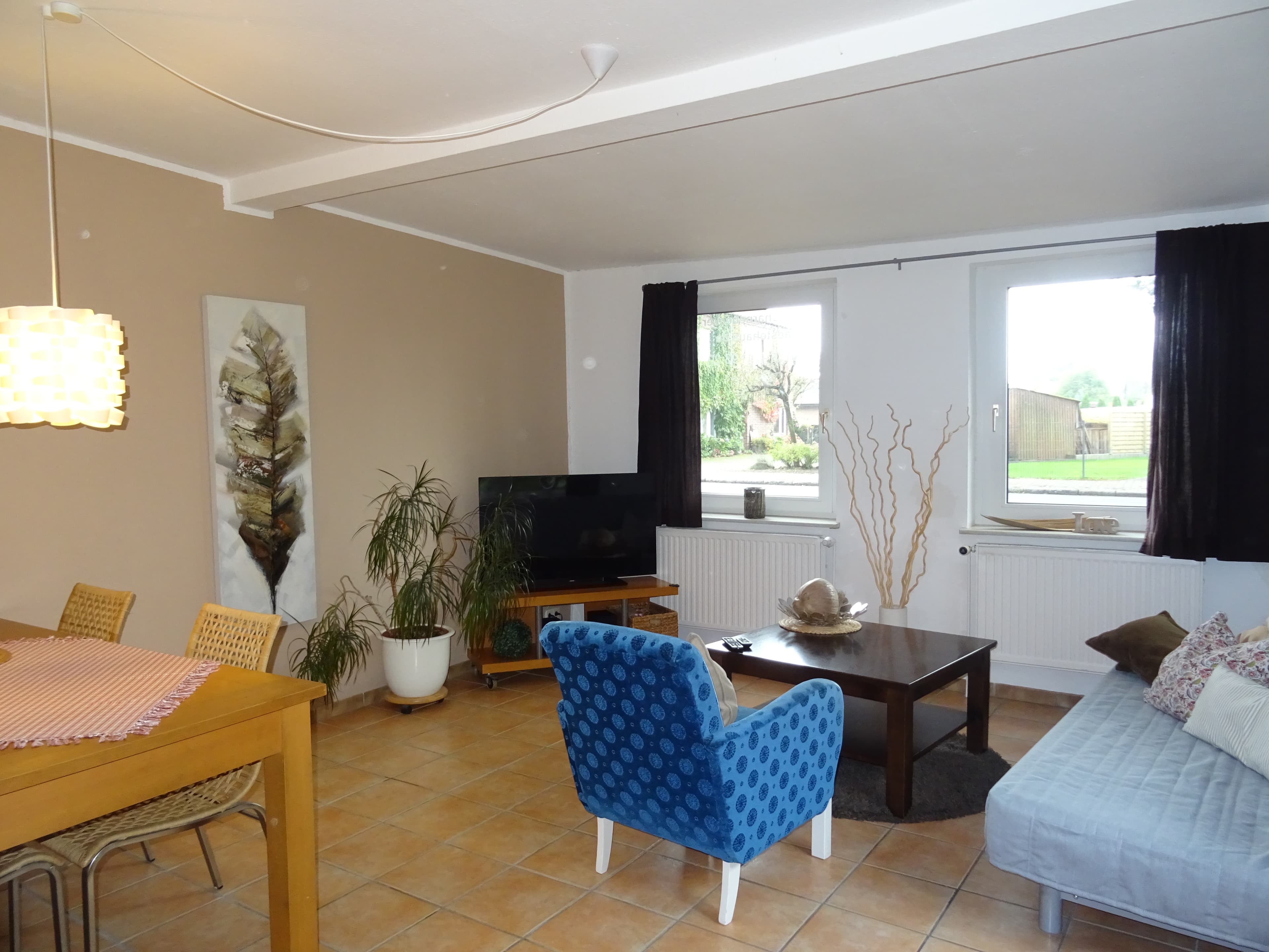 Wohnbereich in der Ferienwohnung des Scharnebecker Gästehauses in Scharnebeck