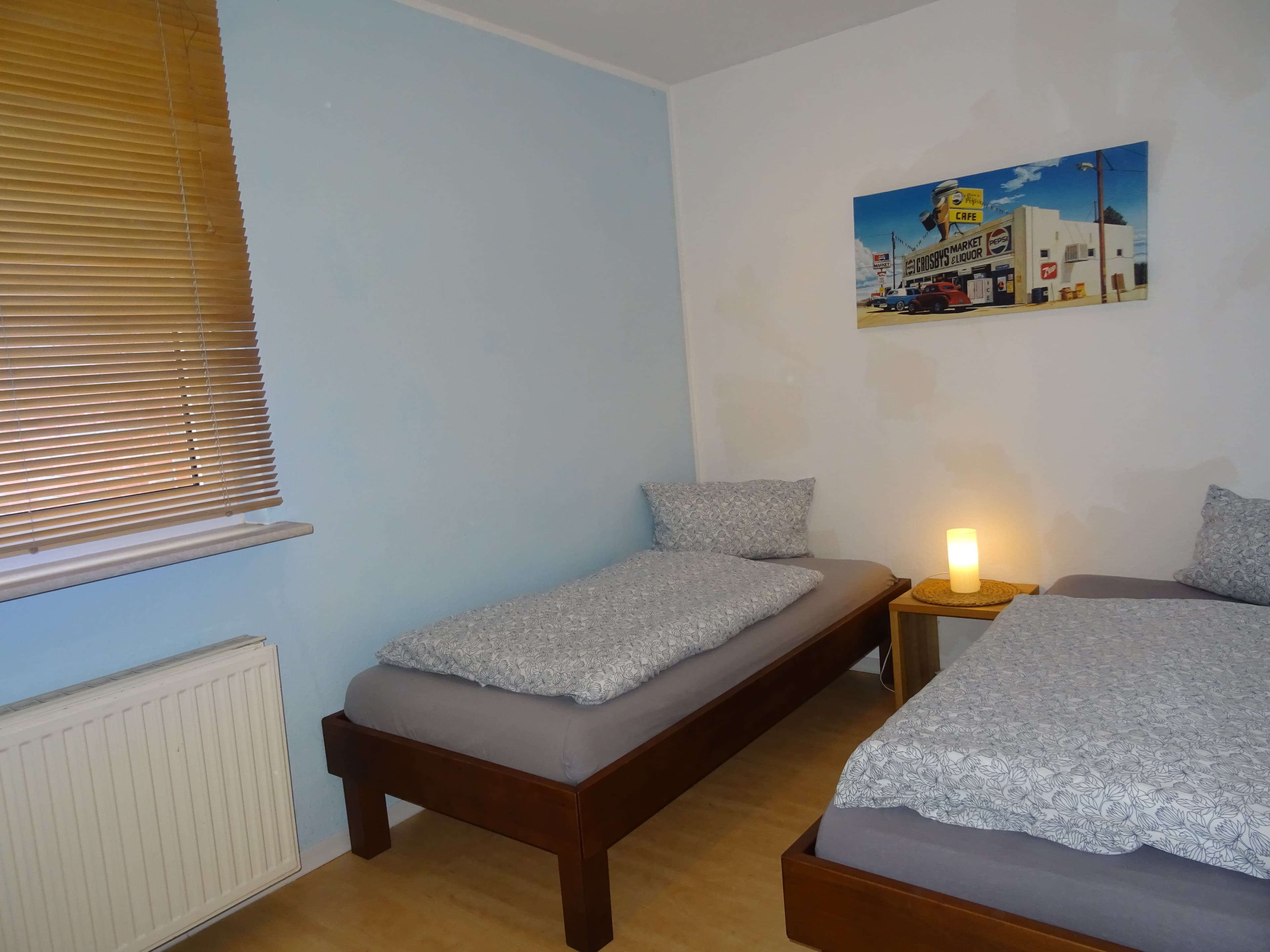 Schlafzimmer in der Ferienwohnung des Scharnebecker Gästehauses in Scharnebeck