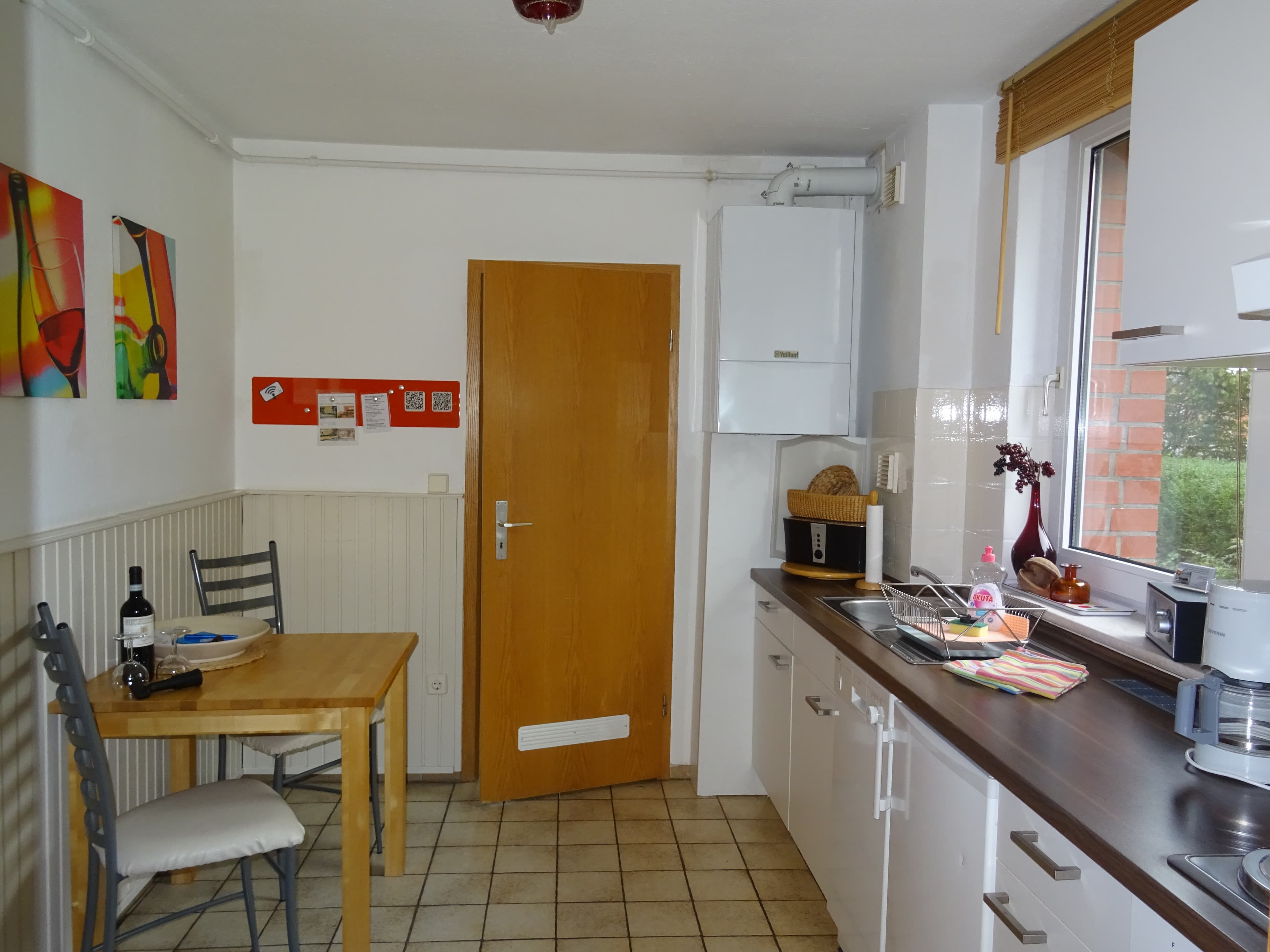 Küche in der Ferienwohnung des Scharnebecker Gästehauses in Scharnebeck