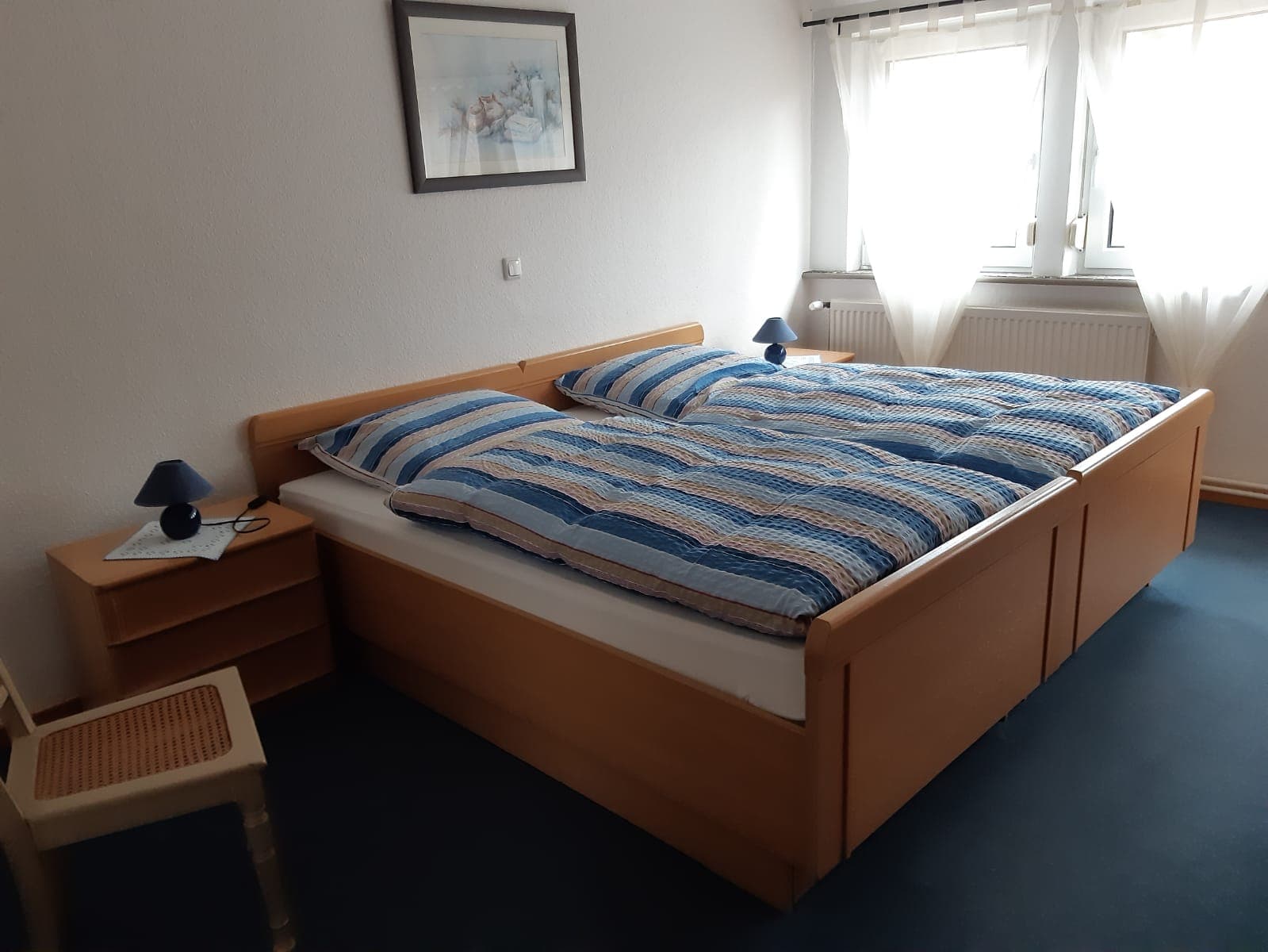 Das Schlafzimmer in der Ferienwohnung Örtzeblick in Bergen