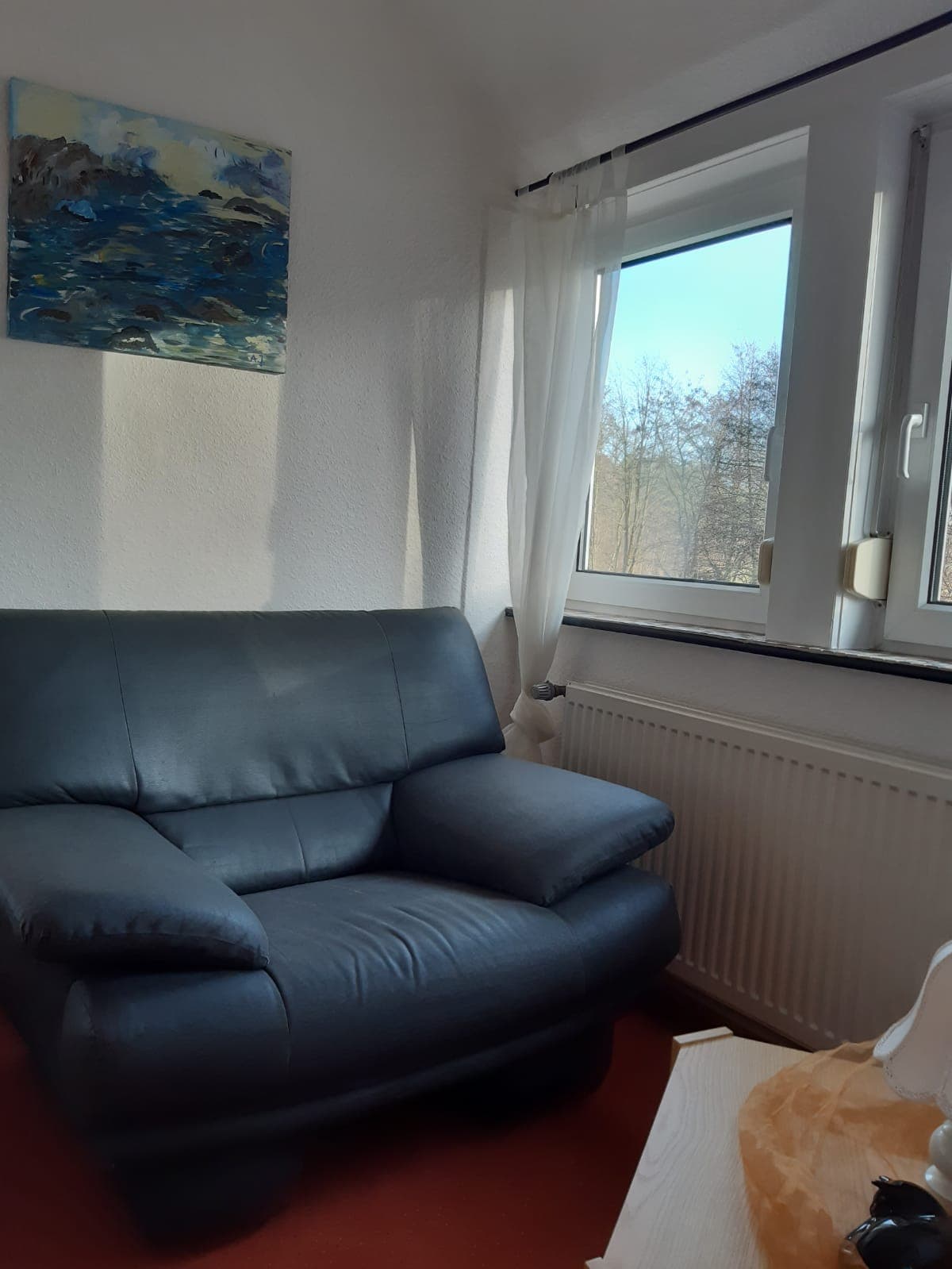 Gemütliche Leseecke in der Ferienwohnung Örtzeblick in Bergen