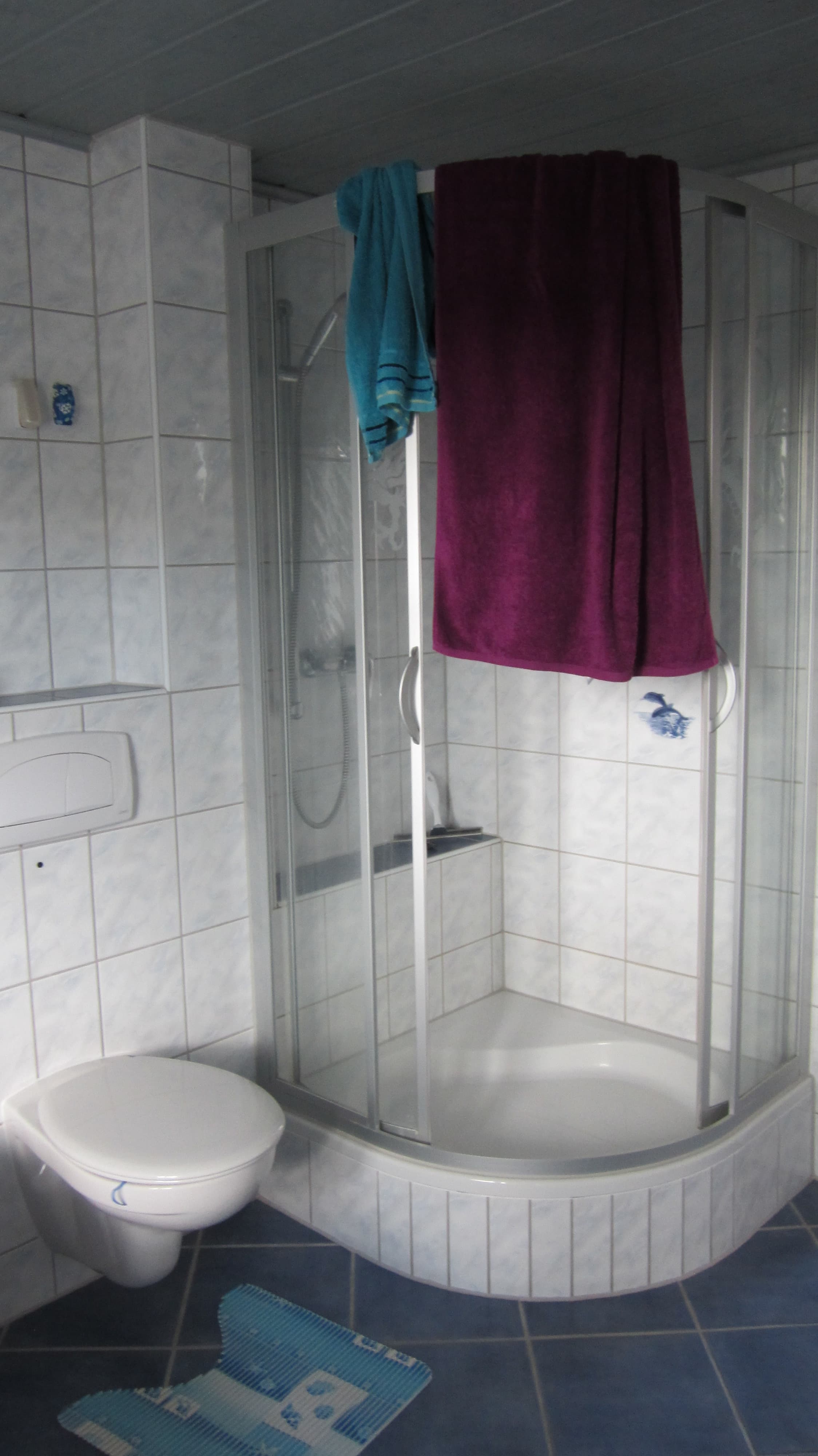 Dusche in der Ferienwohnung Eick in Soltau