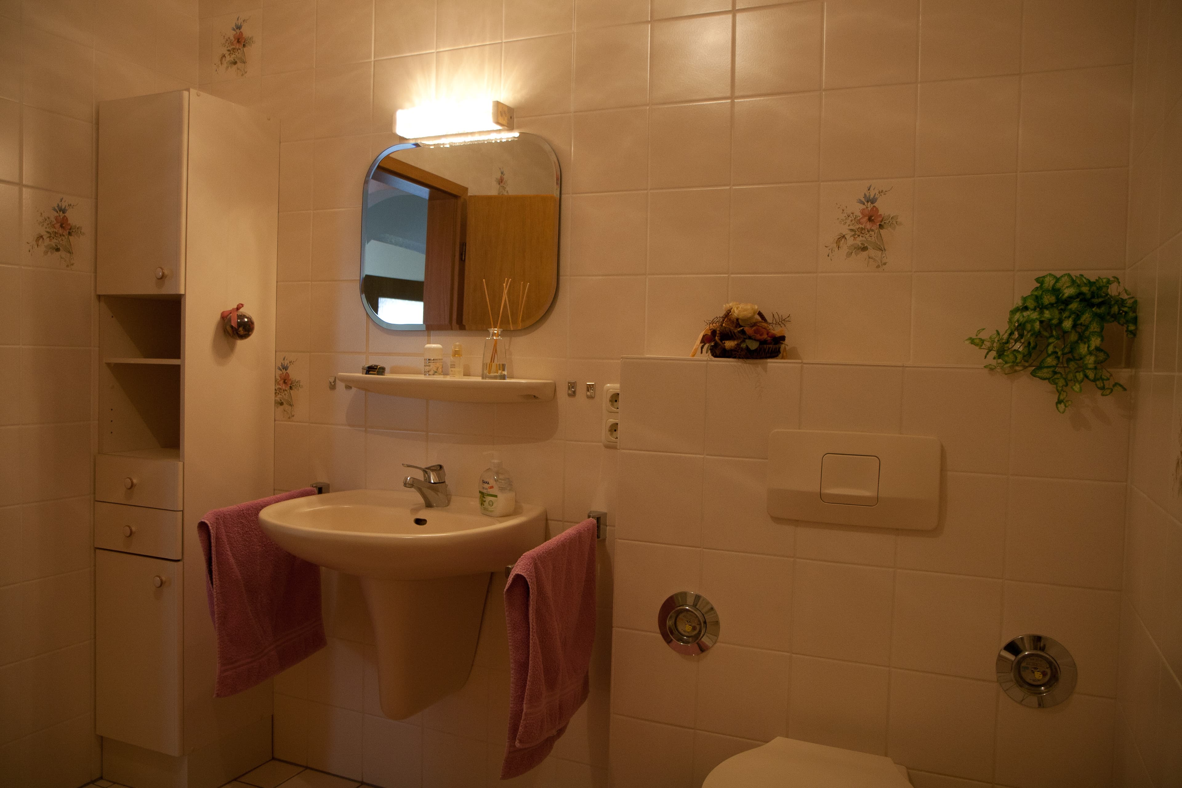 Blick in das Badezimmer