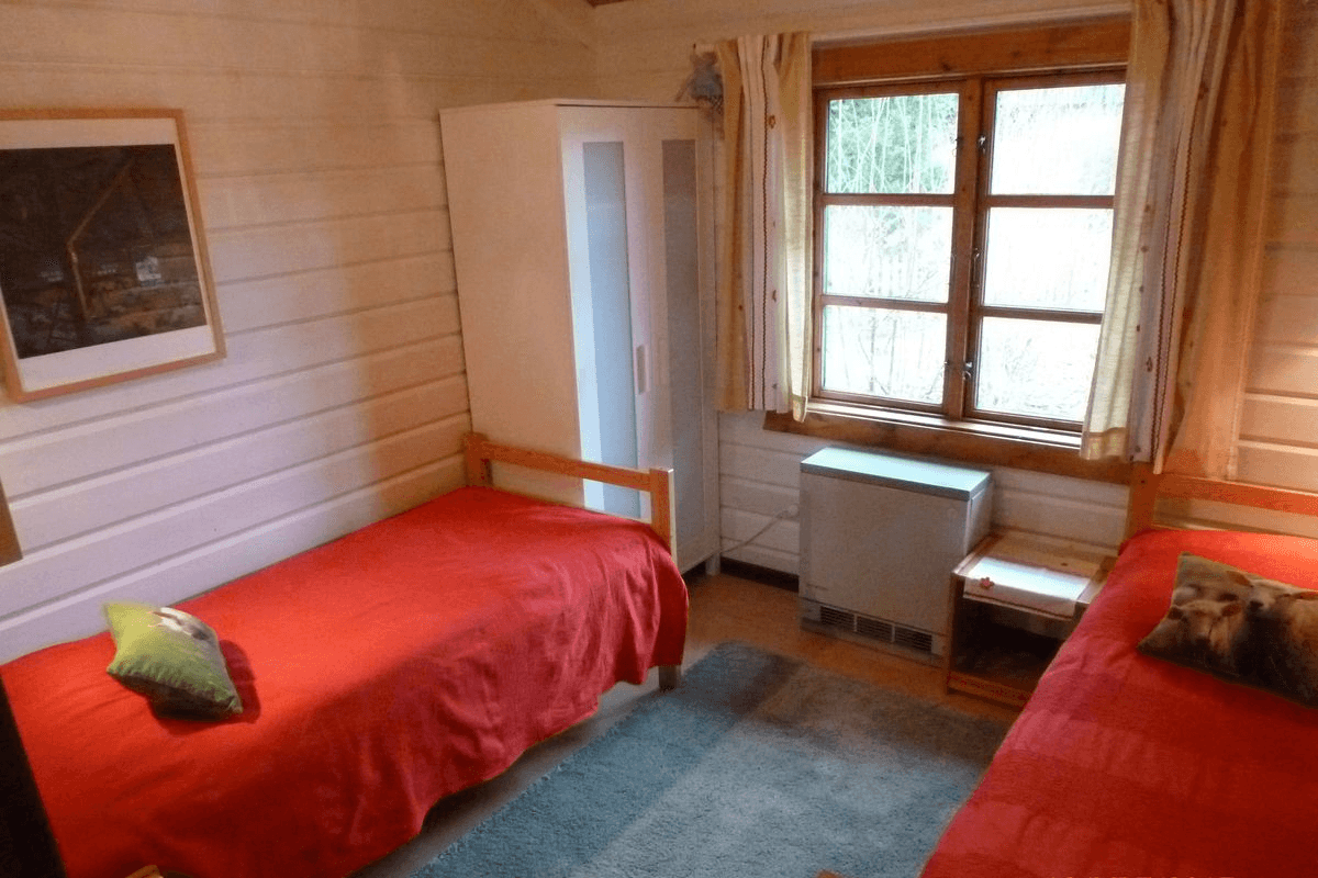 Schlafzimmer Ferienhaus Holzhaus am Heidesee Müden Örtze