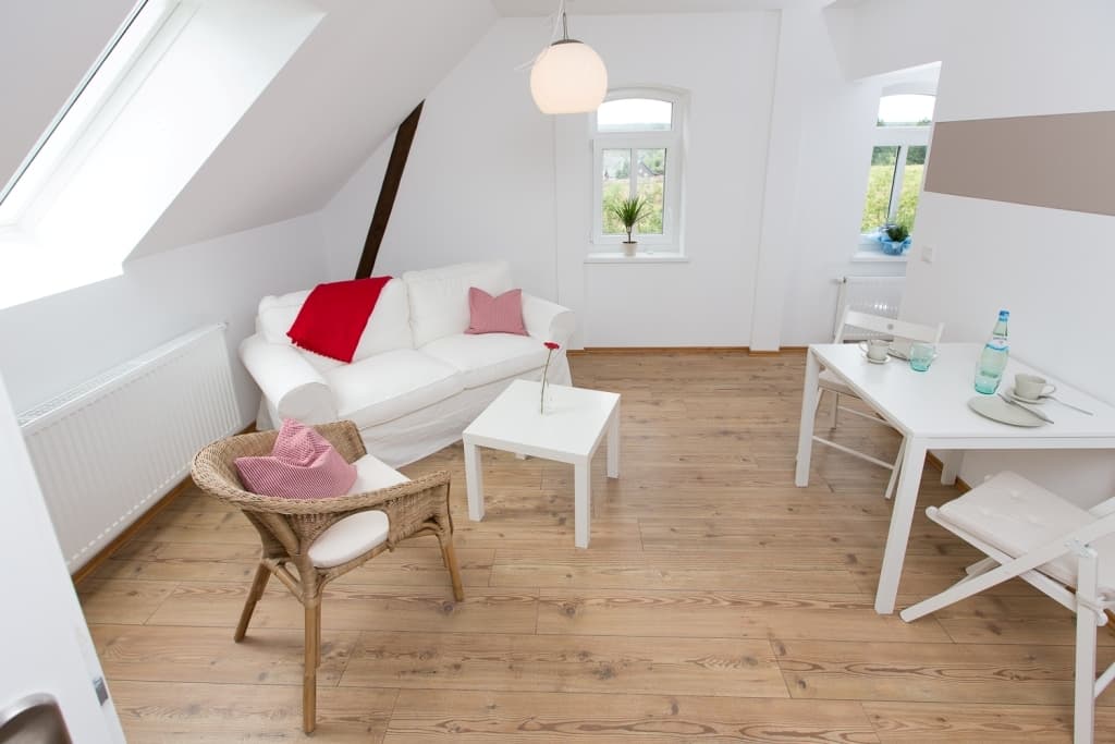 Wohnbereich in der Ferienwohnung Wildpark Lüneburger Heide in Hanstedt