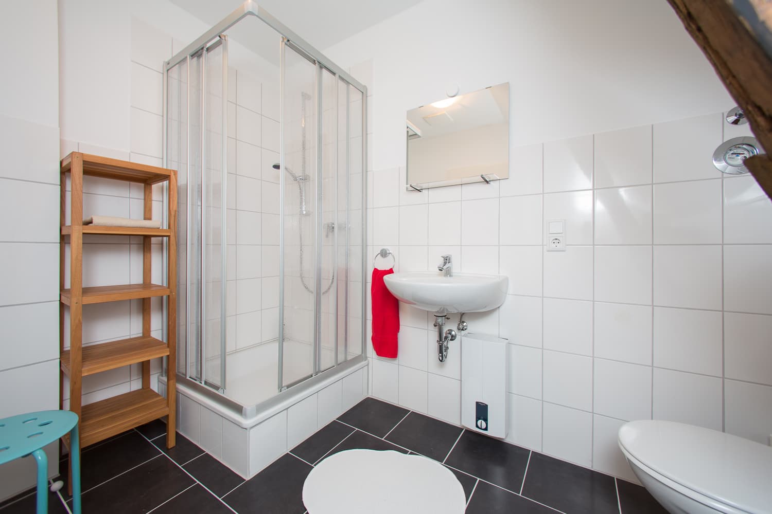 Badezimmer in der Ferienwohnung Wildpark Lüneburger Heide in Hanstedt