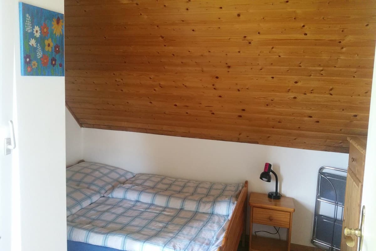 Schlafzimmer in der Ferienwohnung "Piccolo" Am Mühlenbach in Bergen
