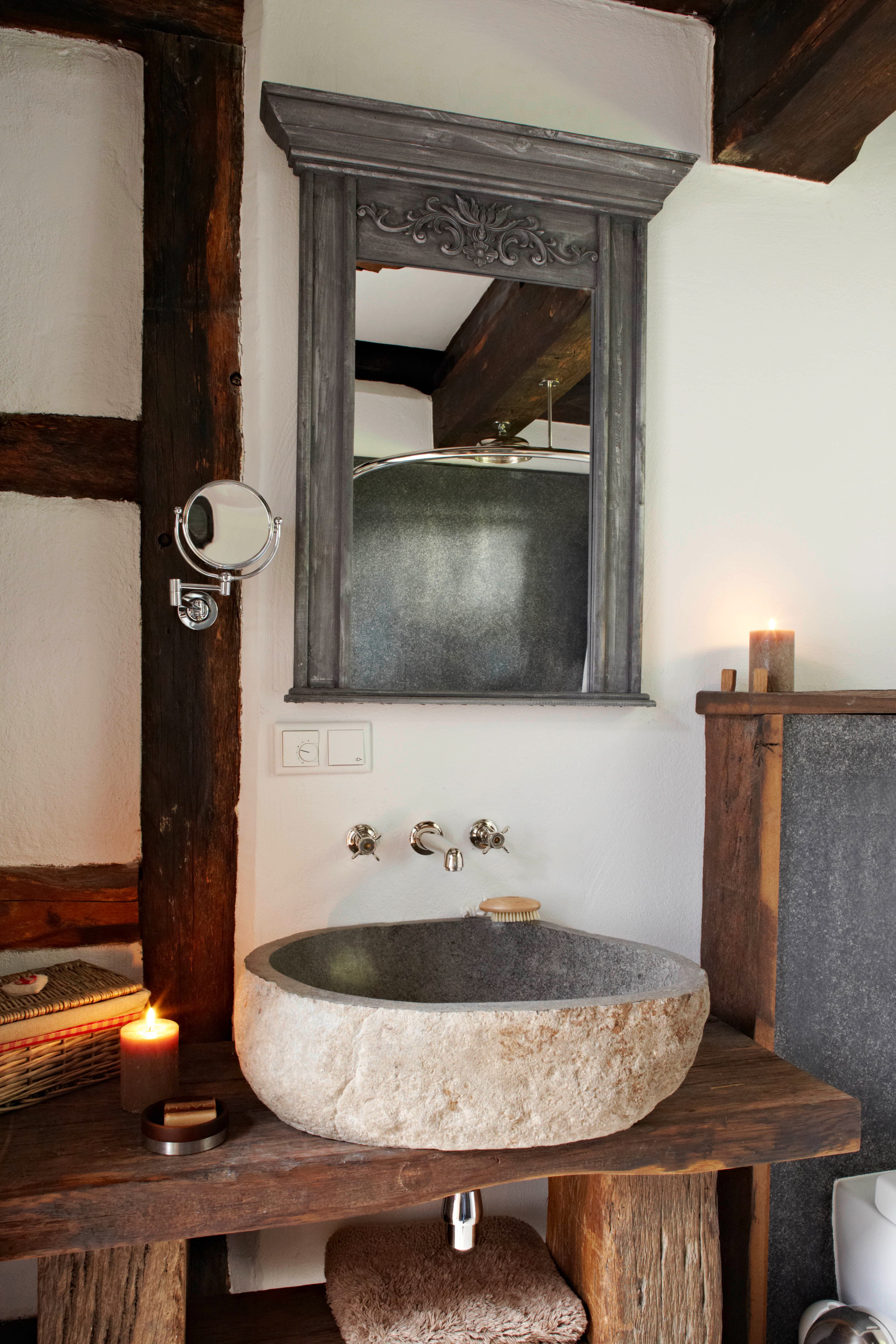 Das Badezimmer im EG in dem Ferienhaus "Die alte Mühle" in Schneverdingen