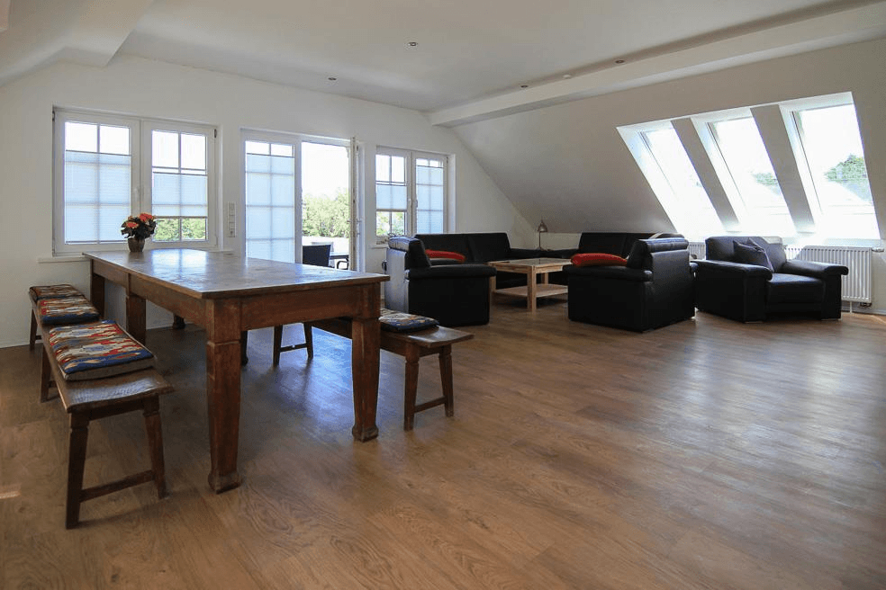 Wohnbereich in der Ferienwohnung 7 auf dem Schröderhof Unterlüß