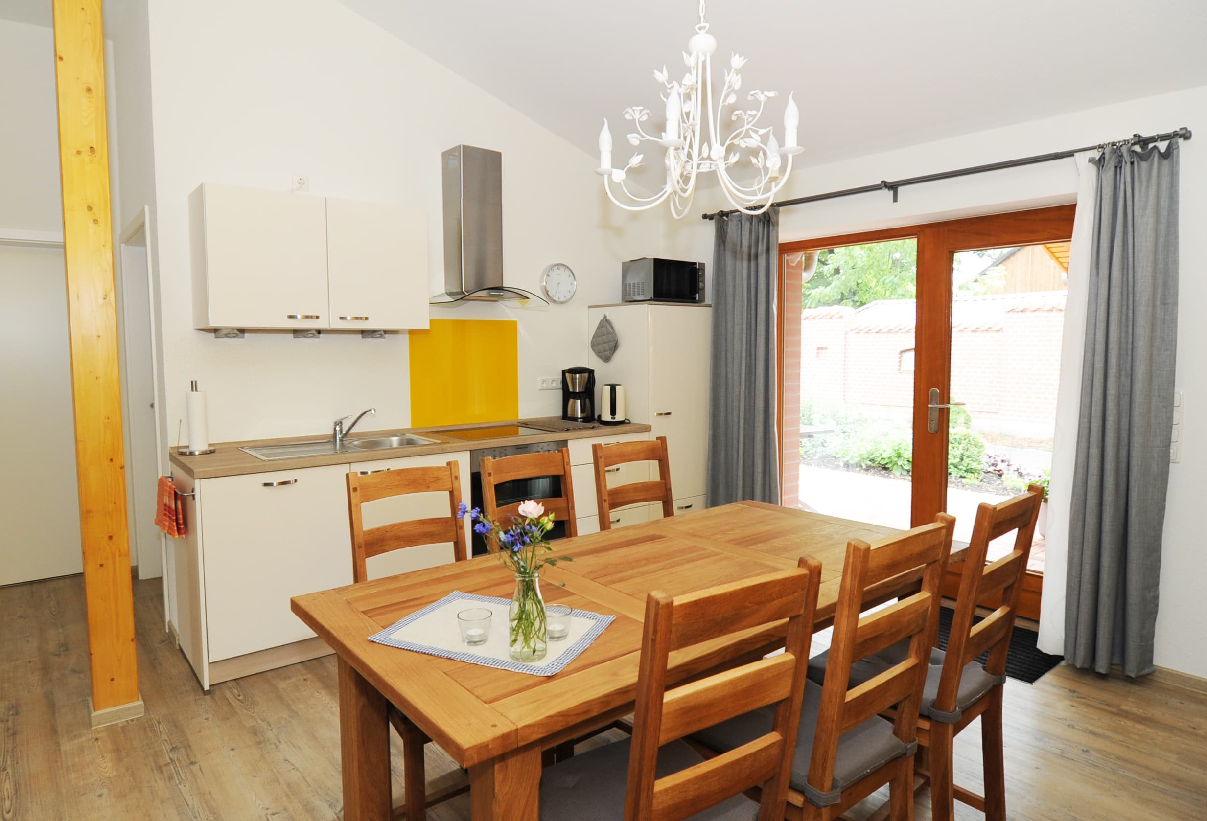 Küche in der Wohnung Farkenstall auf dem Ferienhof Niemeyer in Düshorn