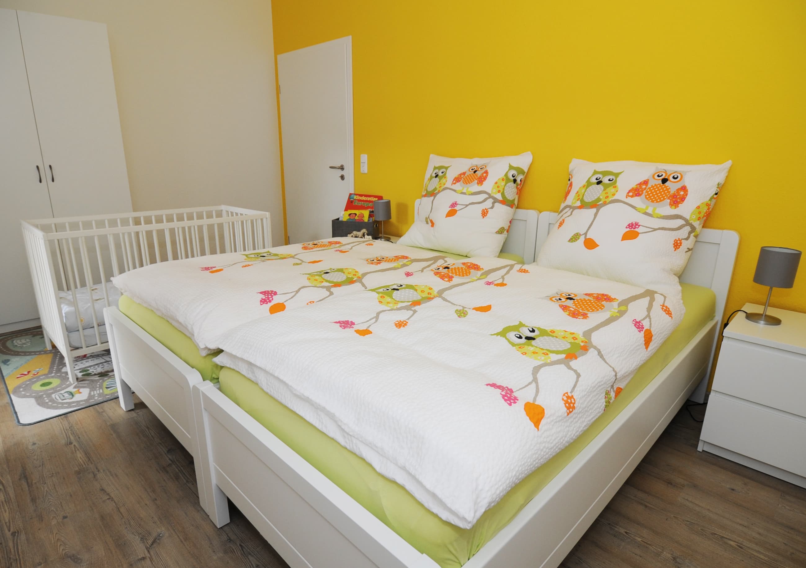 Schlafzimmer in der Wohnung Farkenstall auf dem Ferienhof Niemeyer in Düshorn