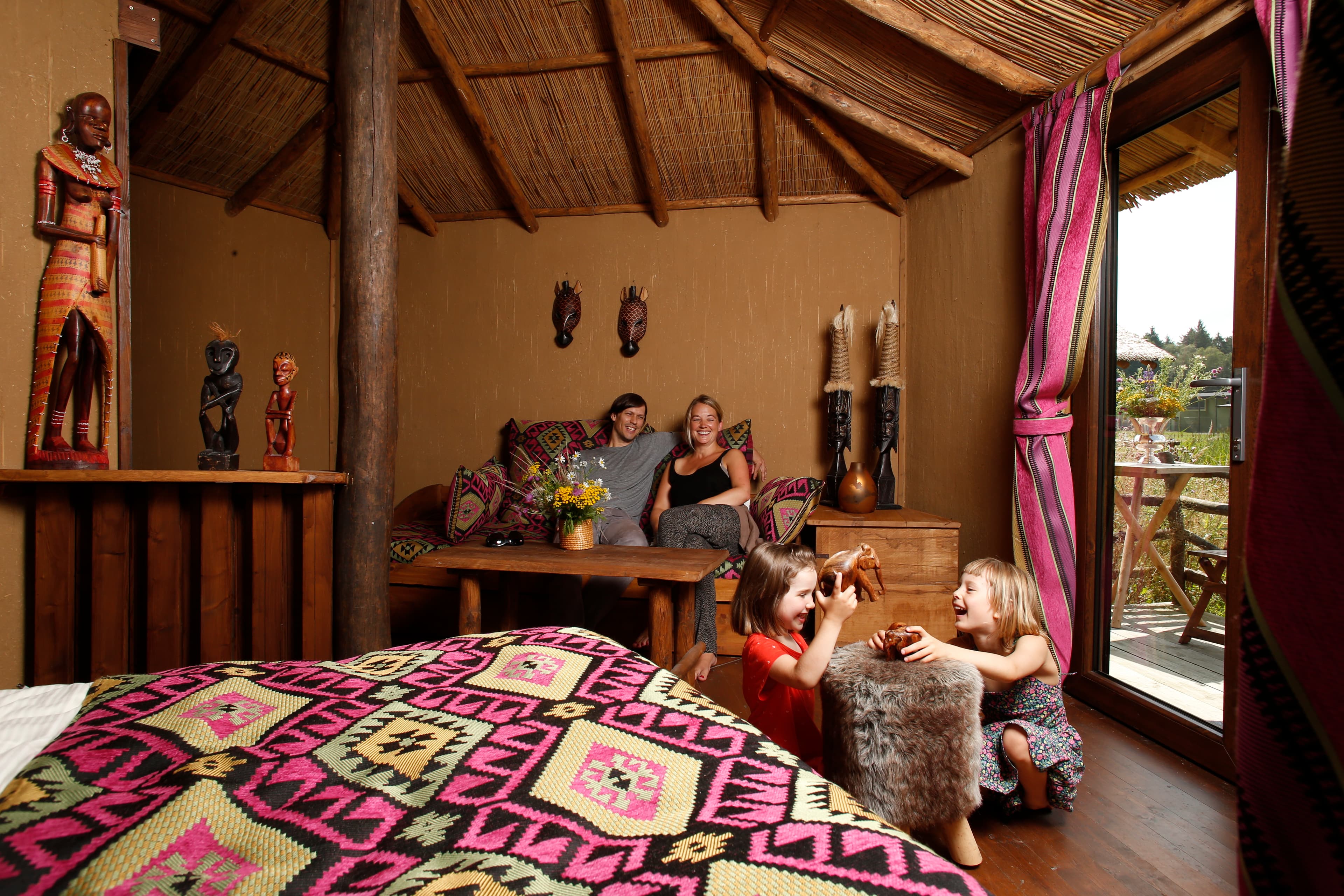 Masai Mara Lodges im Serengeti-Park Wohnen