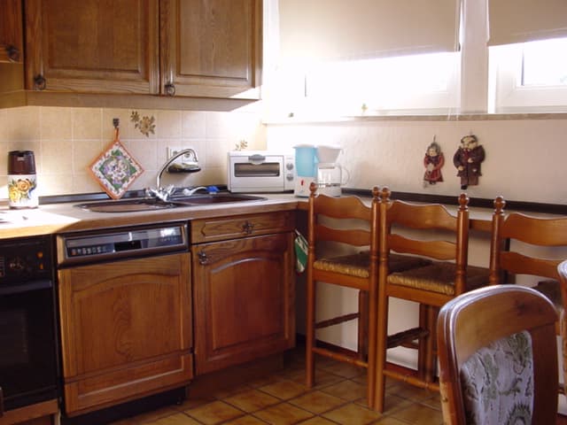 Küche in der Ferienwohnung Beroma