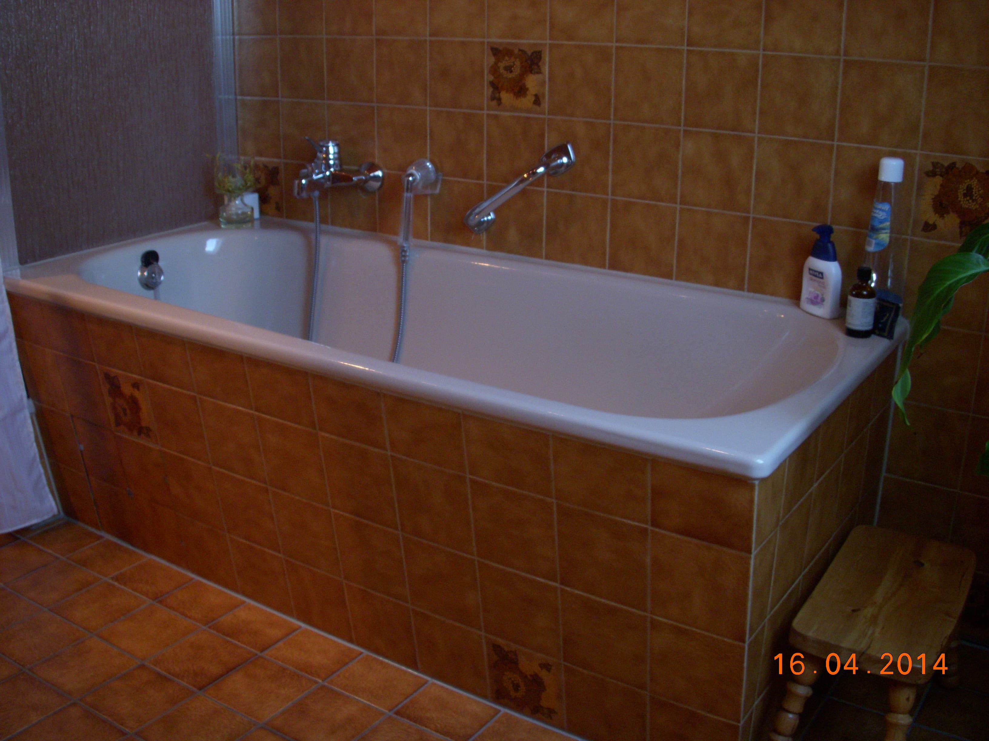 Badezimmer in der Ferienwohnung Beroma