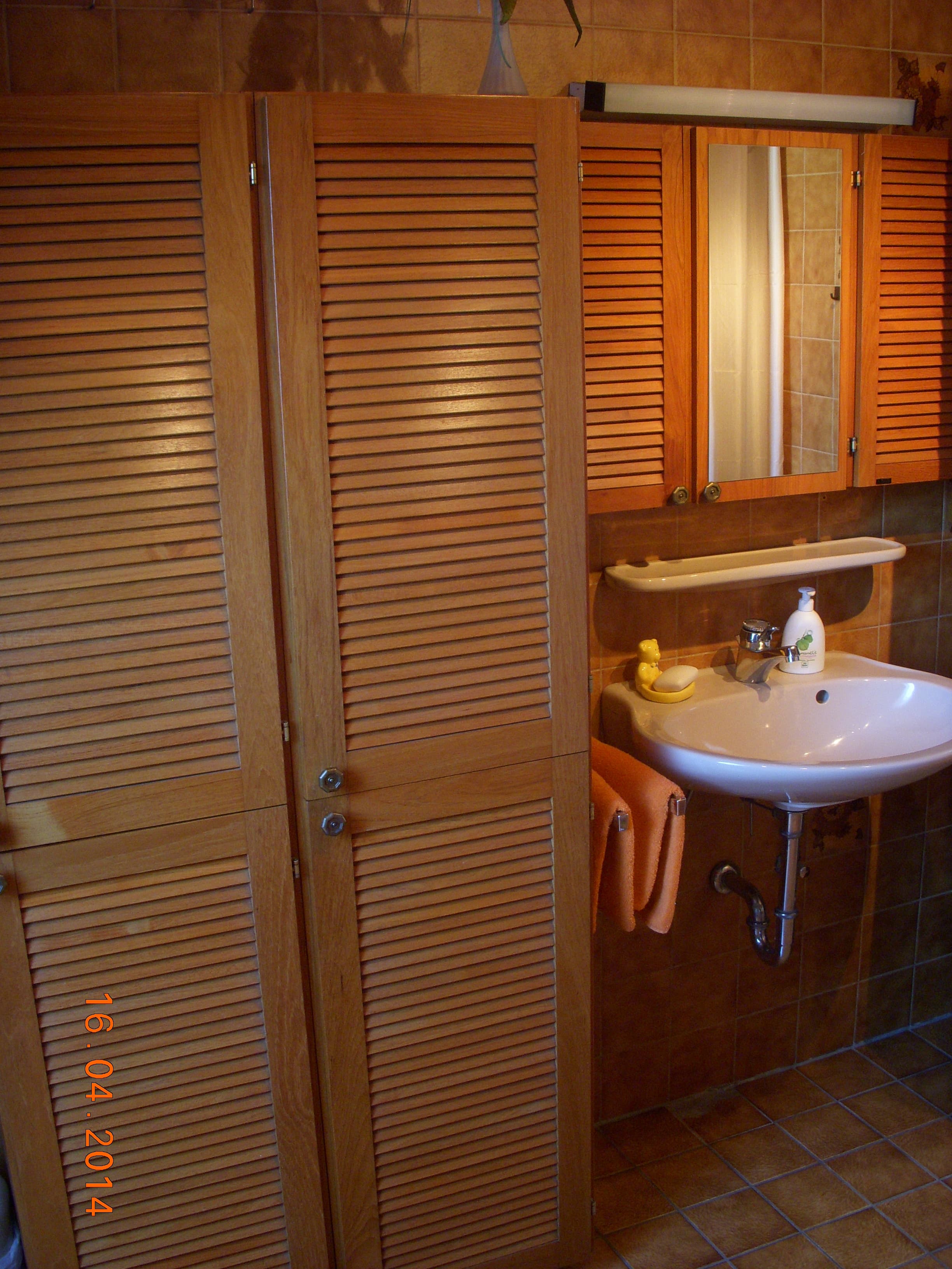 Badezimmer in der Ferienwohnung Beroma