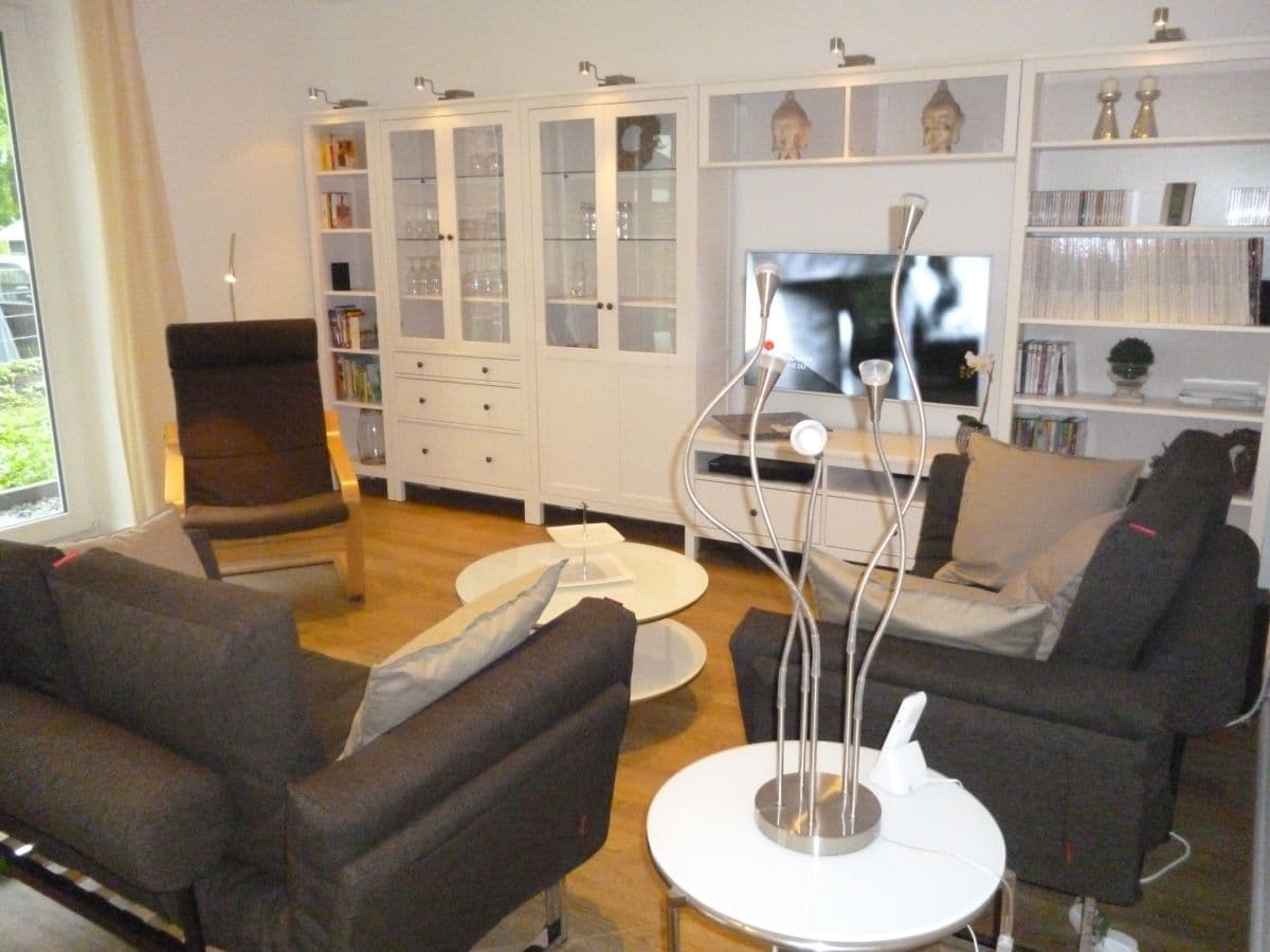 Wohnzimmer in der Ferienwohnung Hamburg Rosengarten