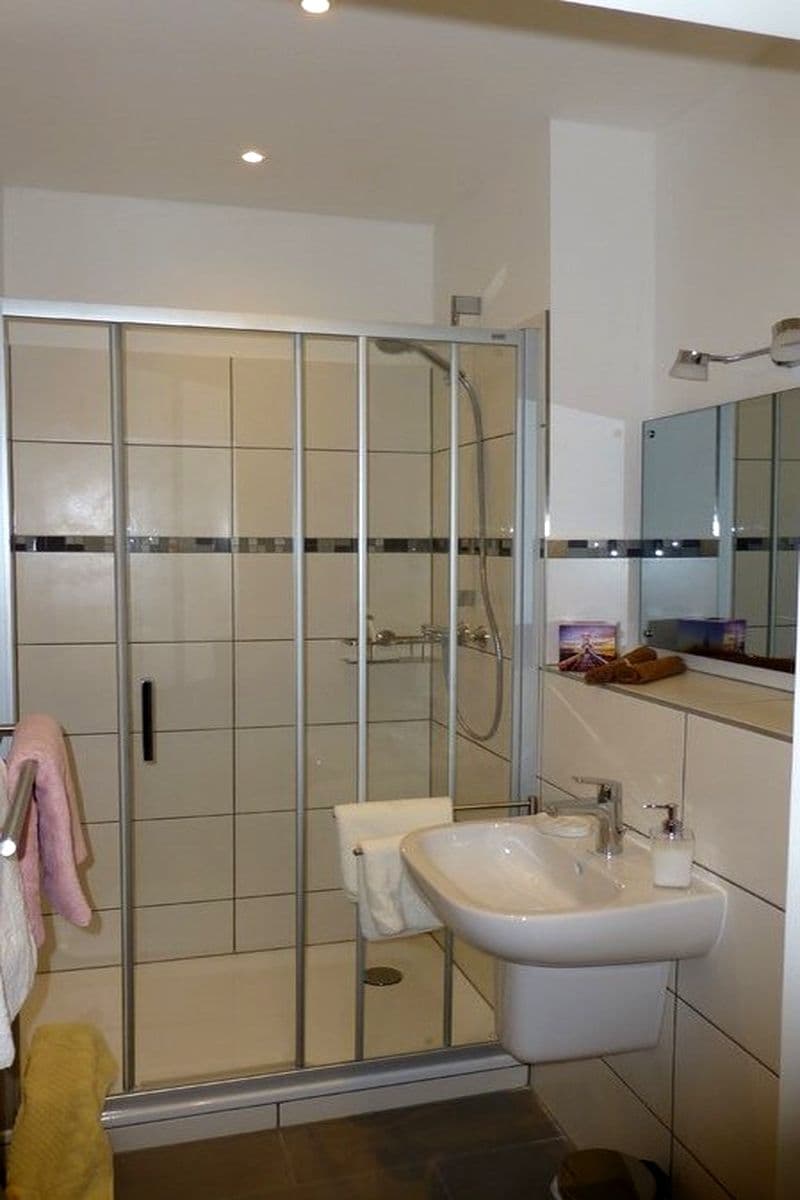 Bad in der Ferienwohnungen im Bauernhaus Thies in Wietze