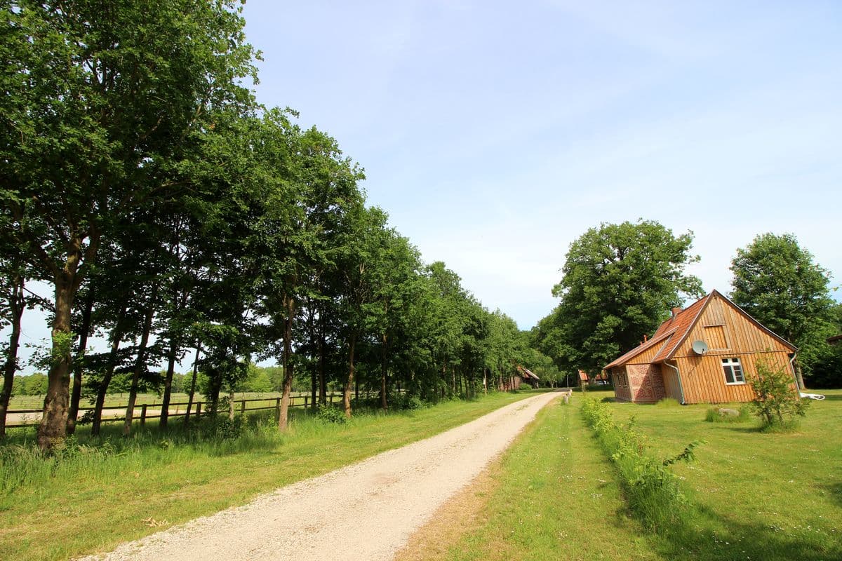 Weg zu den Ferienhäusern