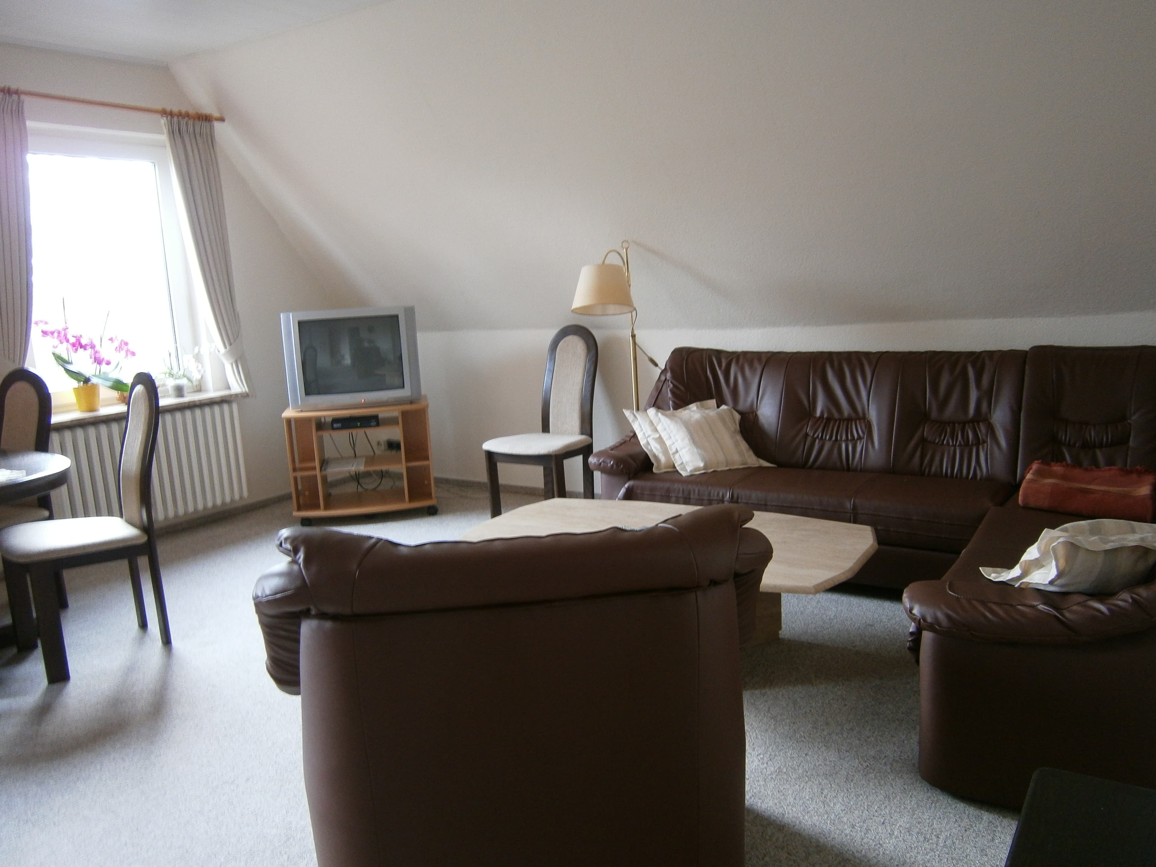 Wohnzimmer in den Ferienwohnungen Thiele in Hollenstedt