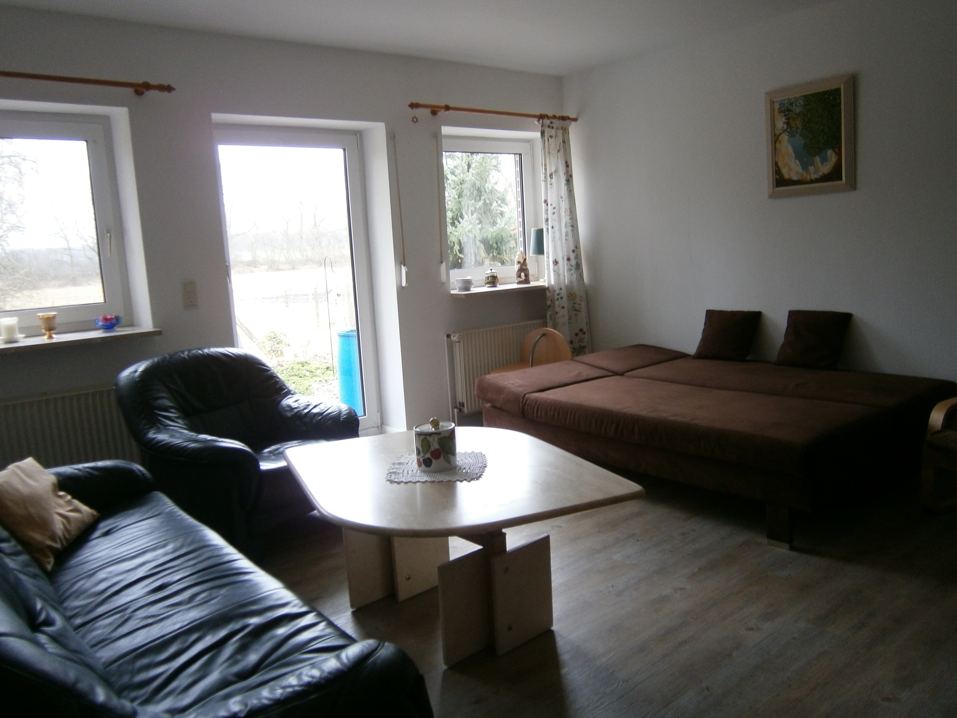 Wohnzimmer in den Ferienwohnungen Thiele in Hollenstedt