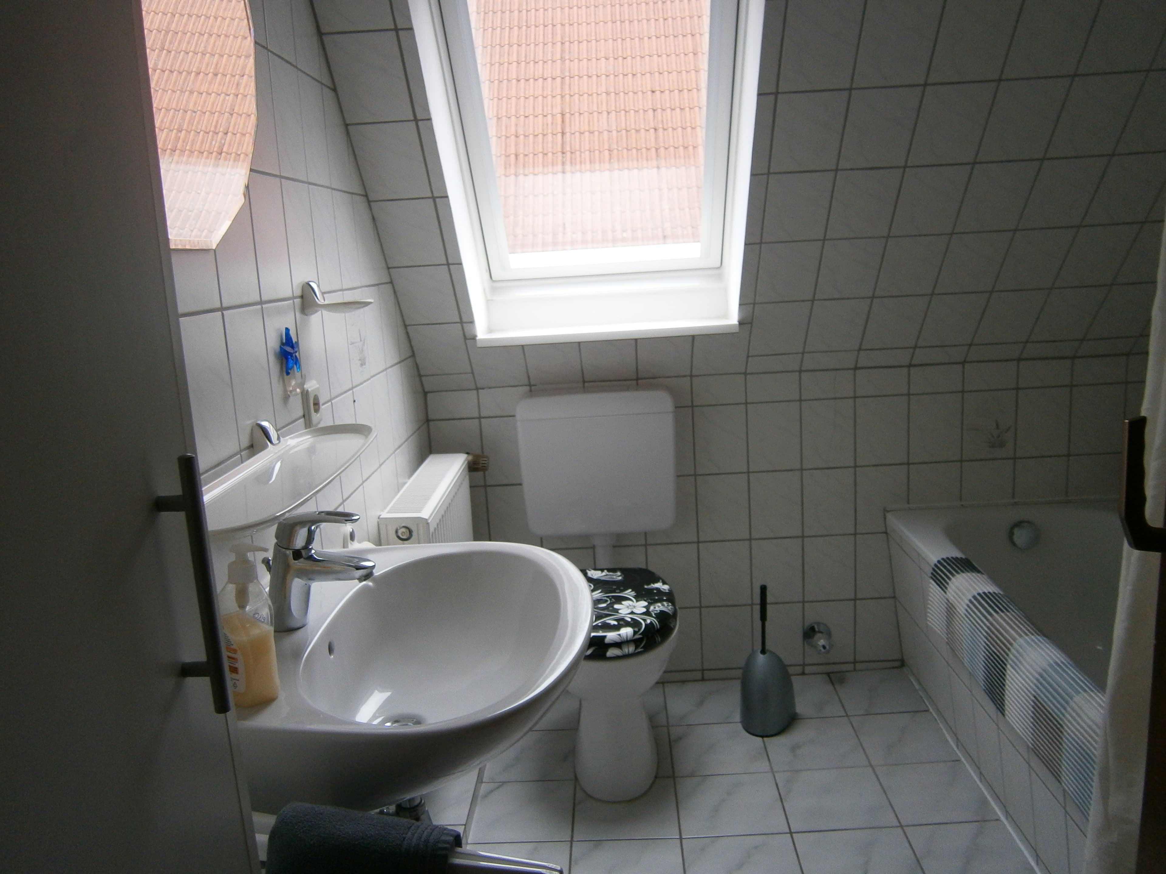 Badezimmer in den Ferienwohnungen Thiele in Hollenstedt