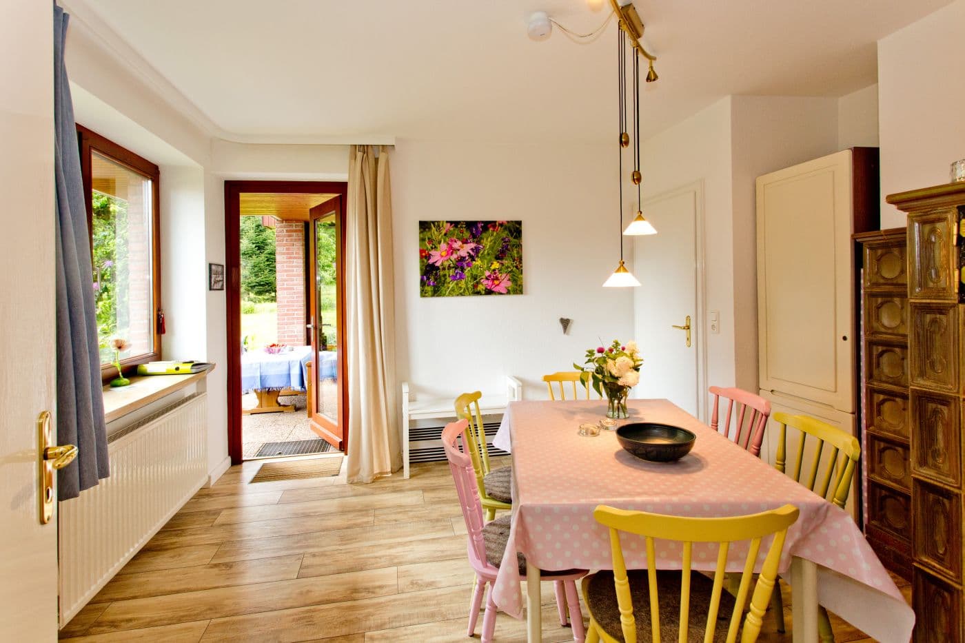 Esszimmer in der Ferienwohnung Emmy in Hanstedt