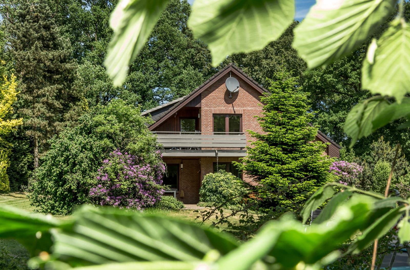Südbalkon der Ferienwohnung Marie in Hanstedt
