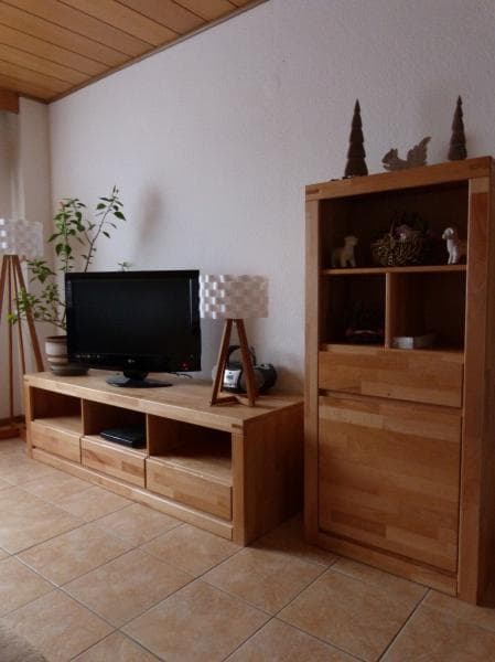 Wohnzimmer in der Ferienwohnung Albrecht in Bergen