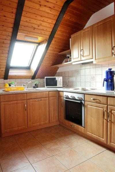 Küche in der Ferienwohnung Albrecht in Bergen