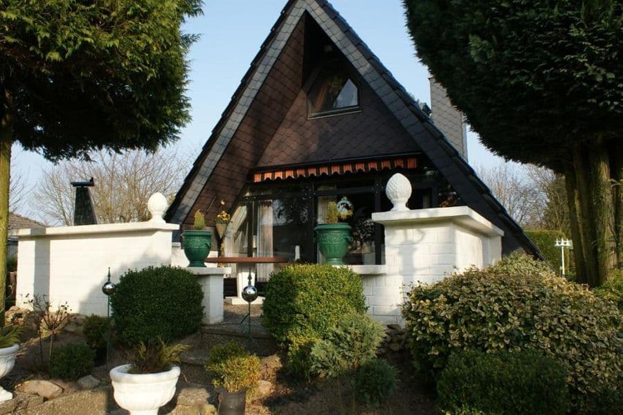 Terasse vorn mit Grill Heidehuus Petersen