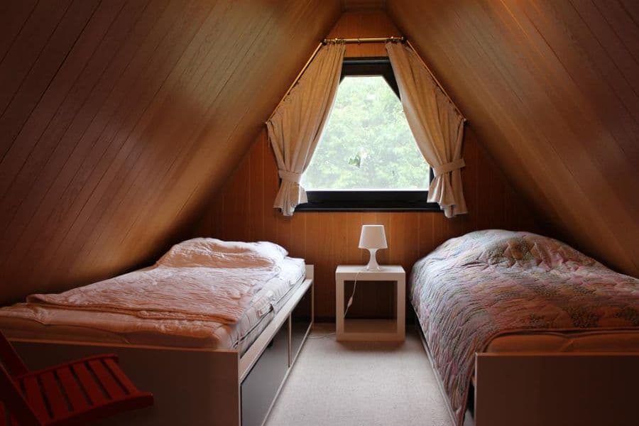 Schlafzimmer mit Einzelbetten Heidehuus Petersen