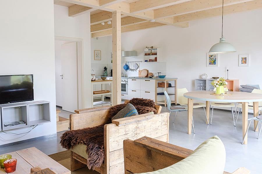 Wohnbereich in der Ferienwohnung Landgang in Egestorf