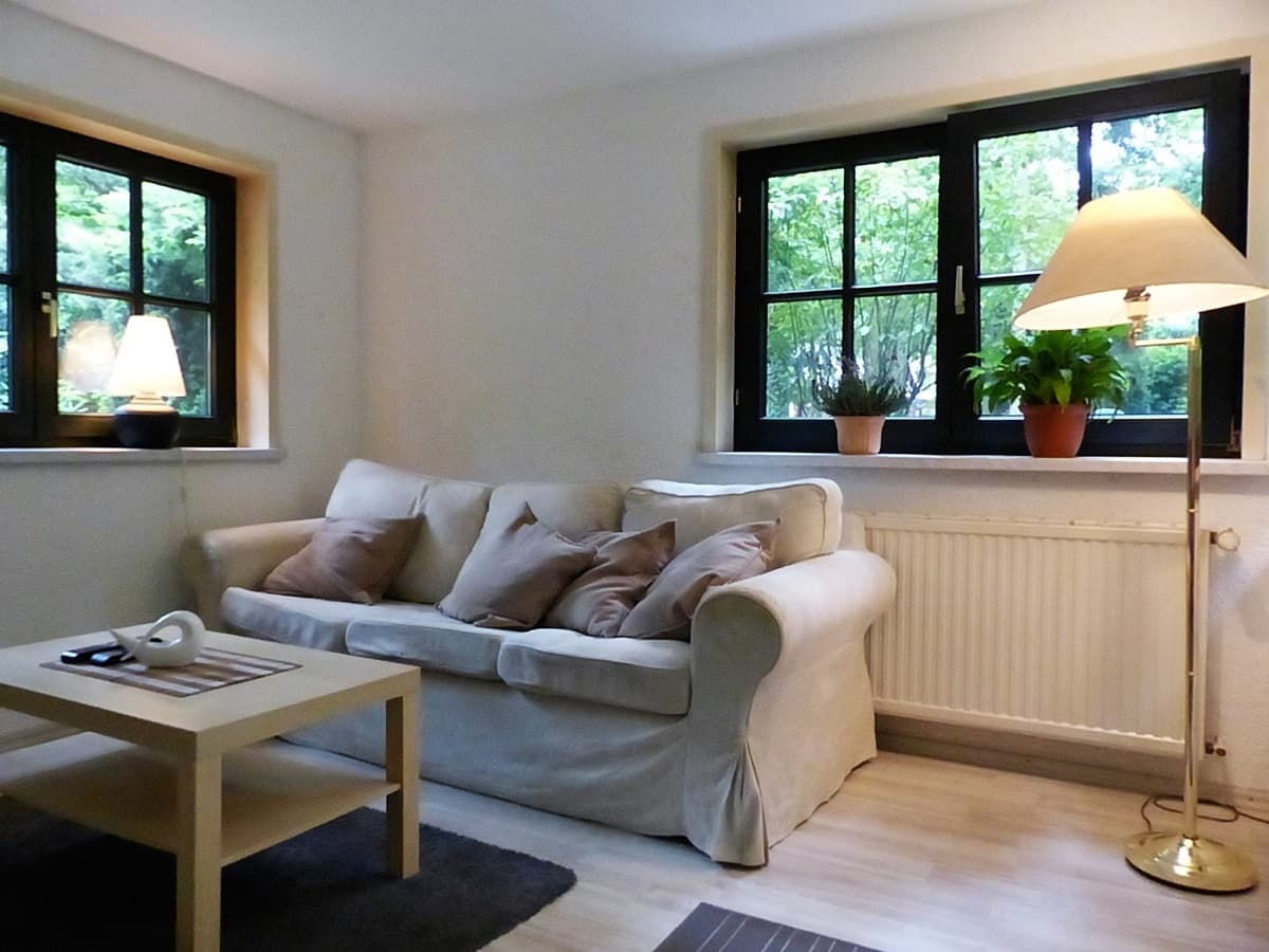 Ferienhaus Lüneburger Heide Ferienhaus Schneewittchen Wohnzimmer