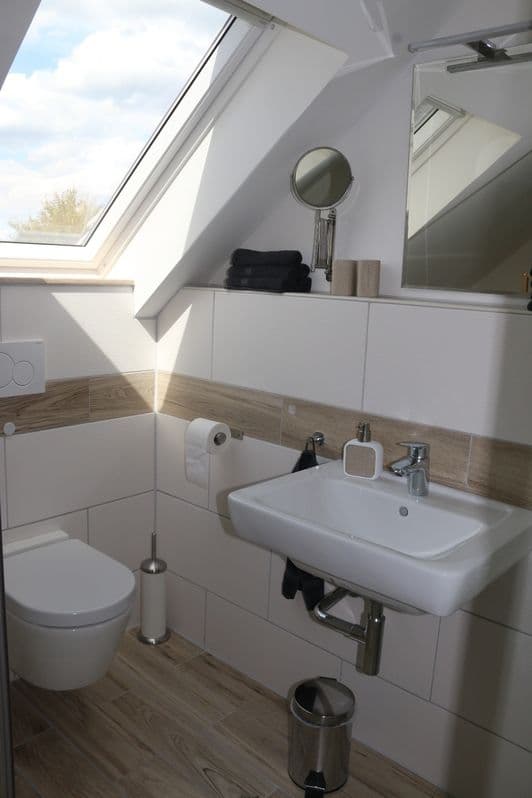 Badezimmer in der Ferienwohnung Familie Baasch in Embsen