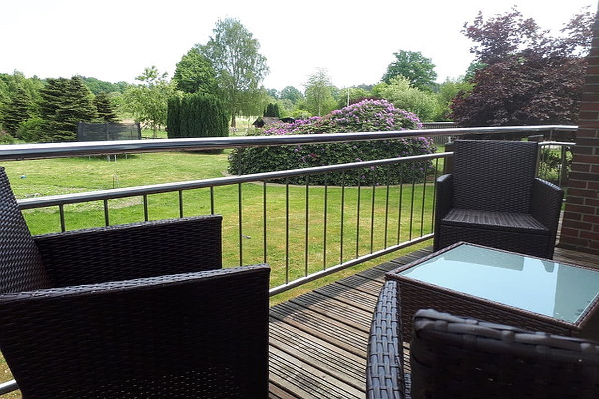 FeWo Im Auetal Balkon Aussicht