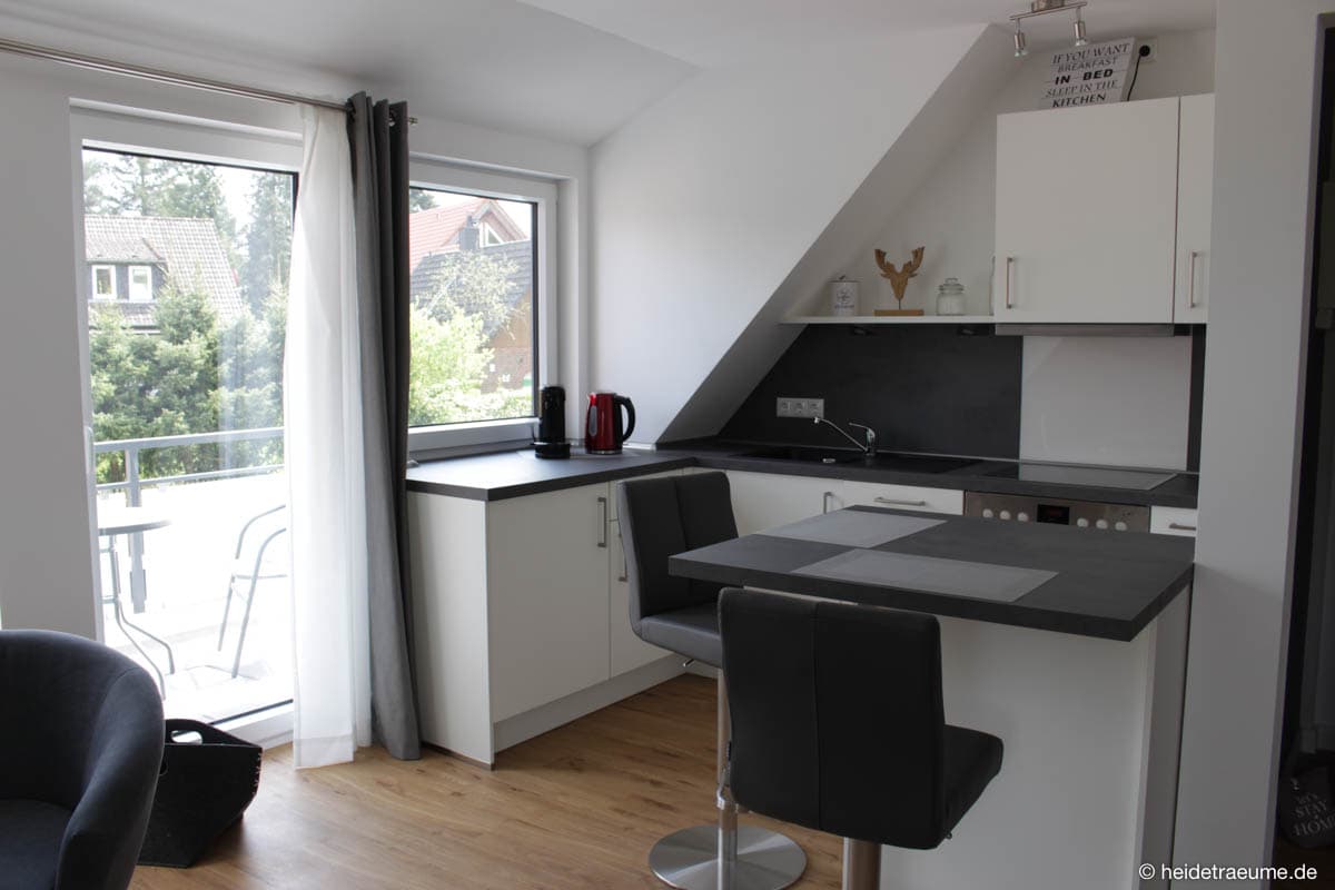 Küche Weltenbummler in den Heideträume Appartements in Undeloh